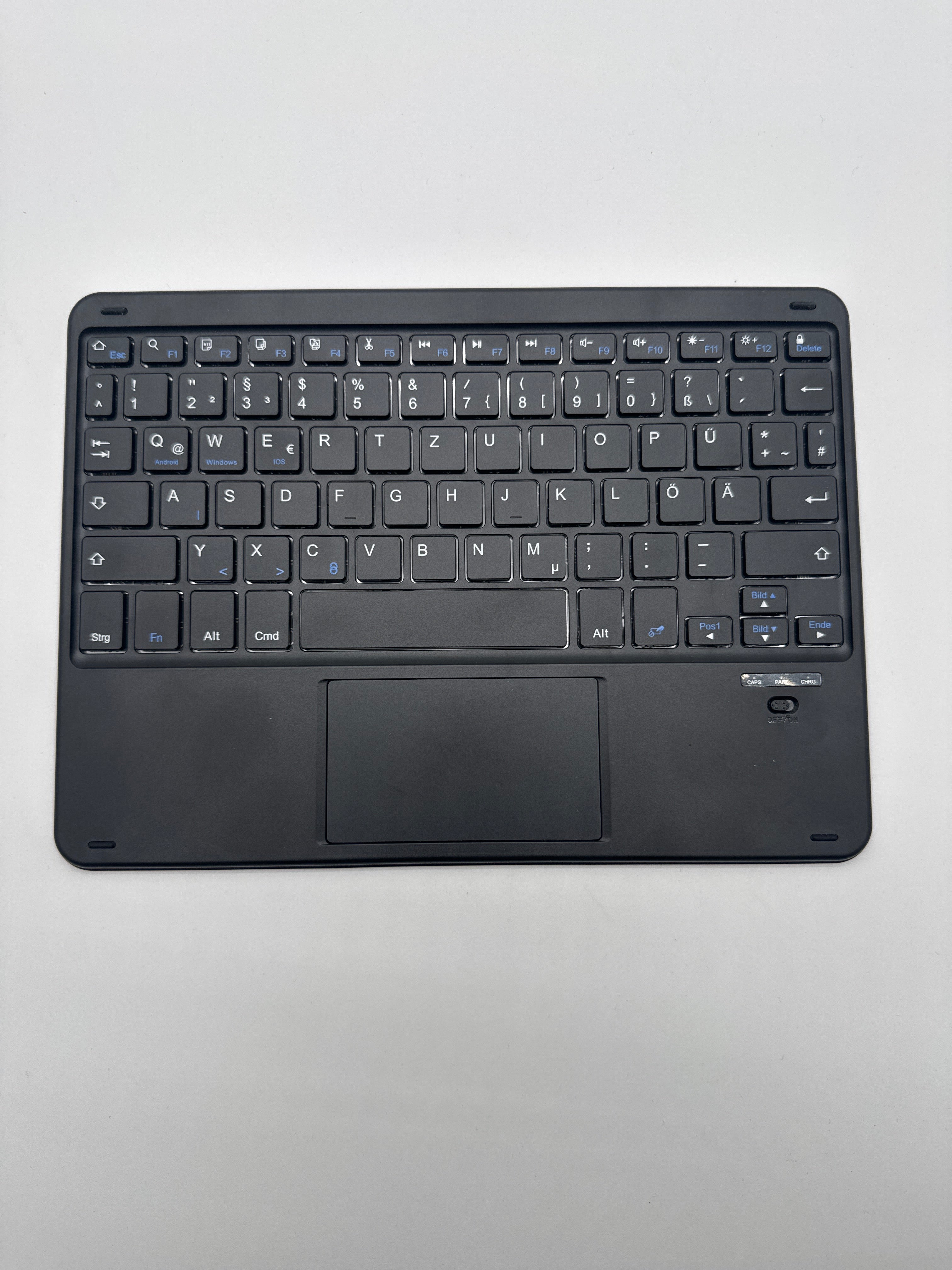 MAYPHY Portable Bluetooth Speakers MAYPHY Tastiera wireless mini con touchpad, layout QWERTZ (tedesco) - Nero