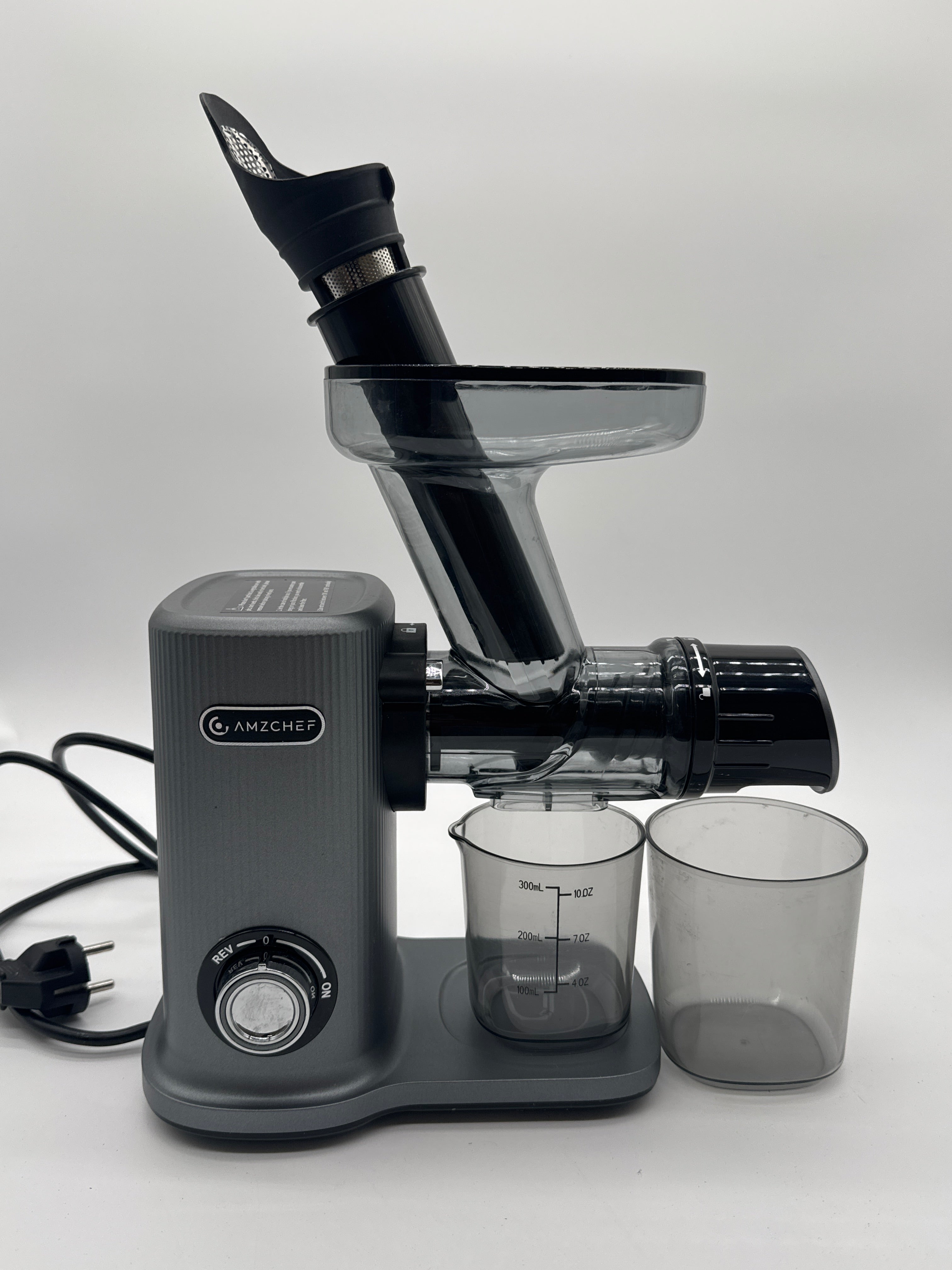 AMZCHEF Elettrodomestico AMZCHEF Estrattore di Succo Compatto con Due Modalità di Alimentazione - Grigio