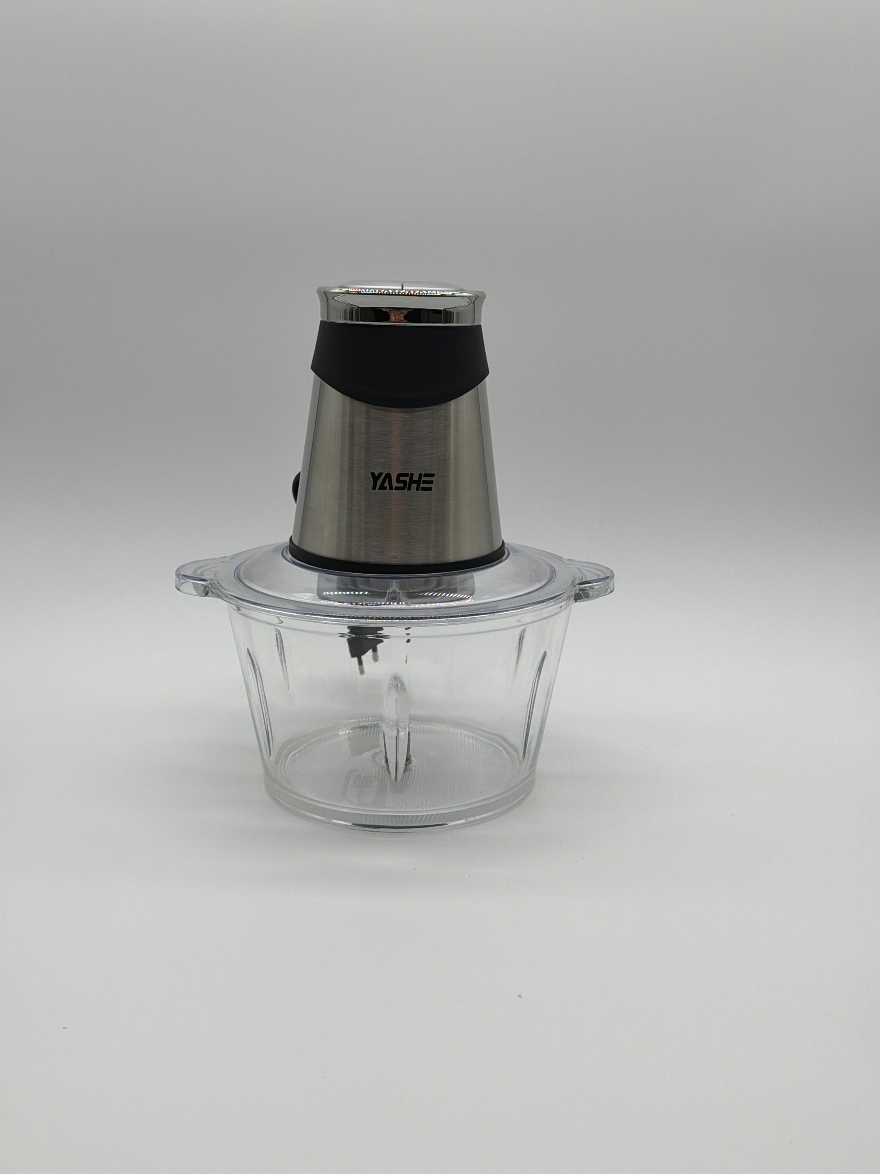 YASHE Picadora Eléctrica 500W Elettrodomestico YASHE Tritatutto Elettrico 500W con Ciotole in Vetro 1,8L e Acciaio 2L