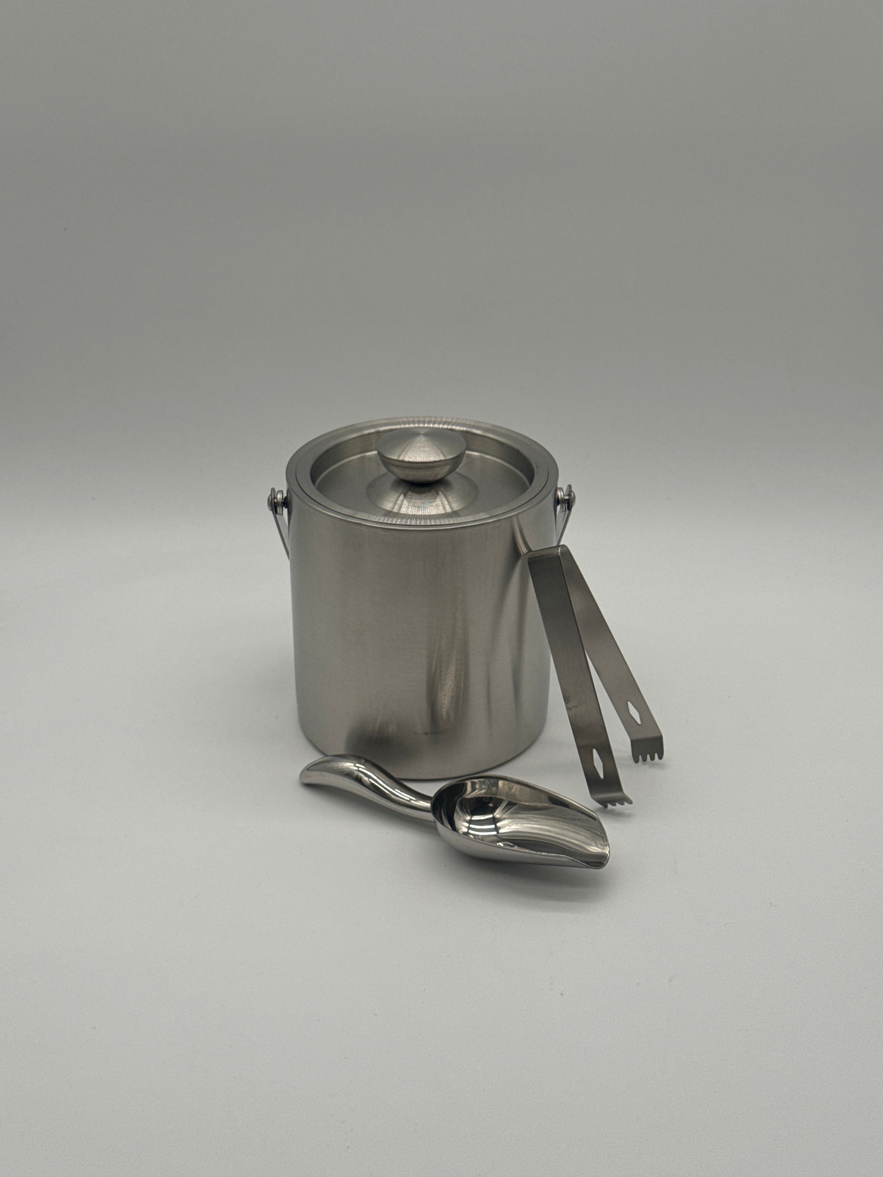 Non noto Seau a Glacon Isotherme 2L Ice Buckets Secchio portaghiaccio isolante 2L in acciaio inox con pinze, manico e coperch