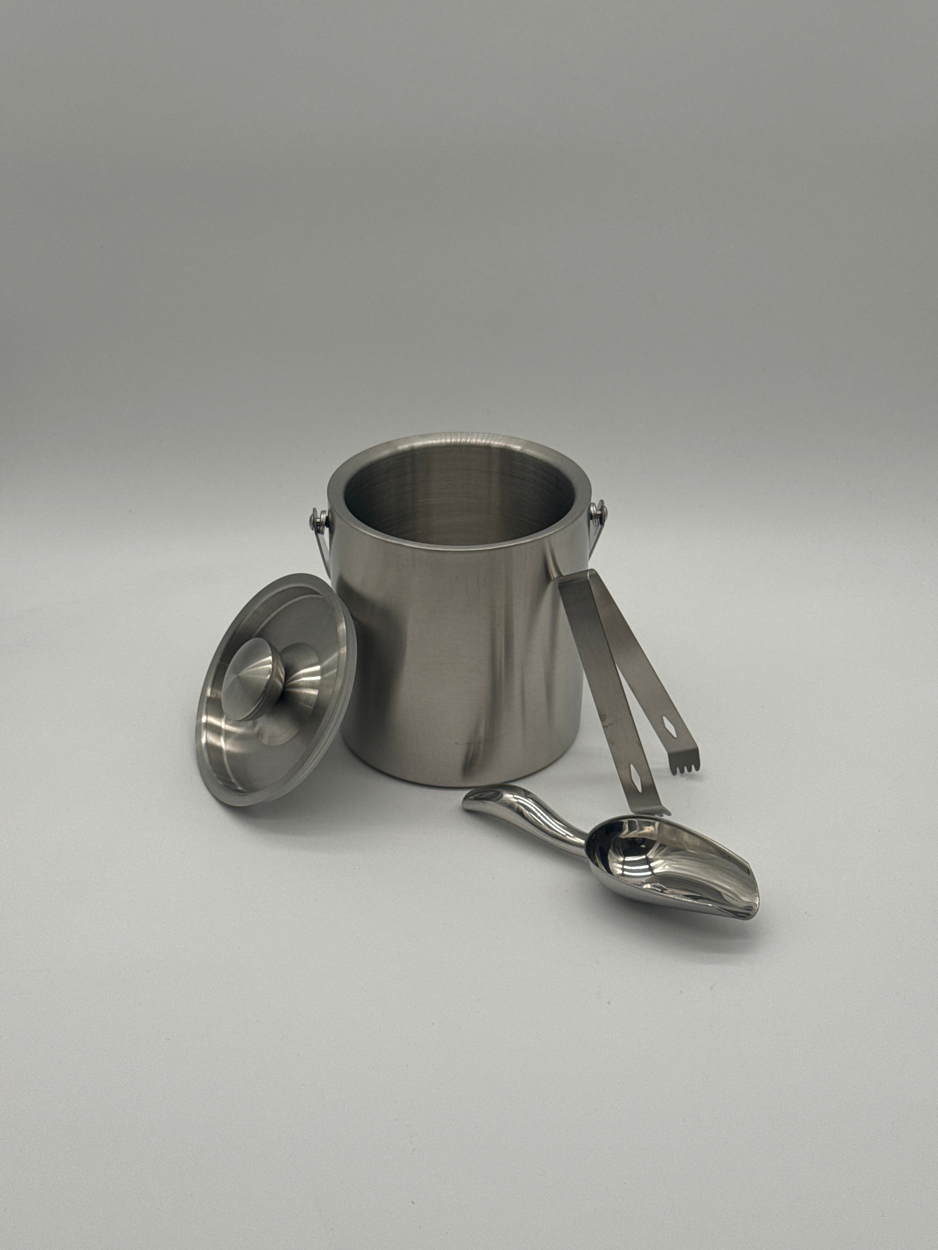 Non noto Seau a Glacon Isotherme 2L Ice Buckets Secchio portaghiaccio isolante 2L in acciaio inox con pinze, manico e coperch