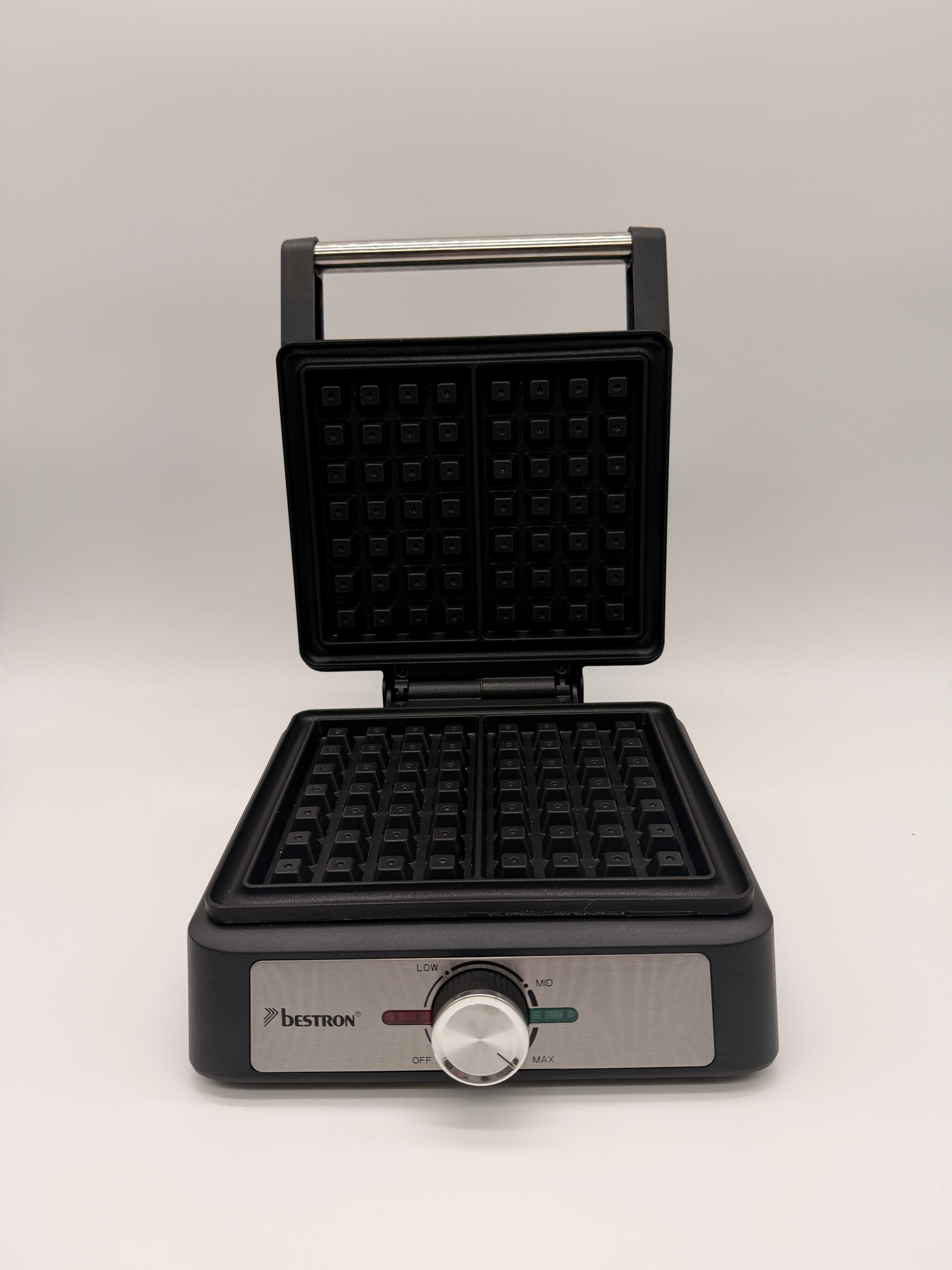 Bestron Black Label Waffle Irons Bestron Black Label piastra per waffle belgi (2 porzioni), antiaderente, manico Cool Touch -