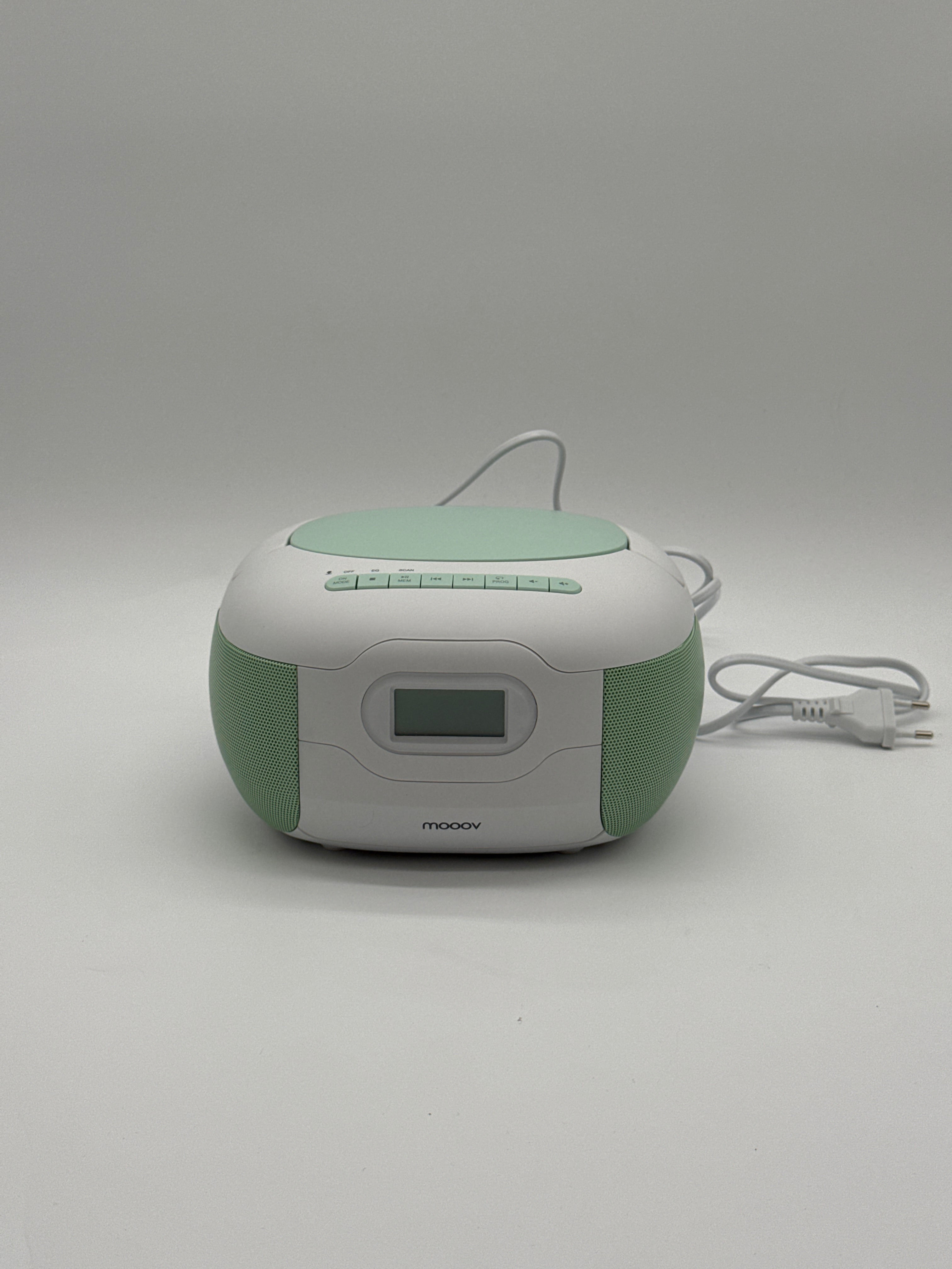 MOOOV Portable Bluetooth Speakers MOOOV 477186 Lettore CD e Boombox Portatile Bluetooth – Radio FM, USB, Micro‑SD – Verde