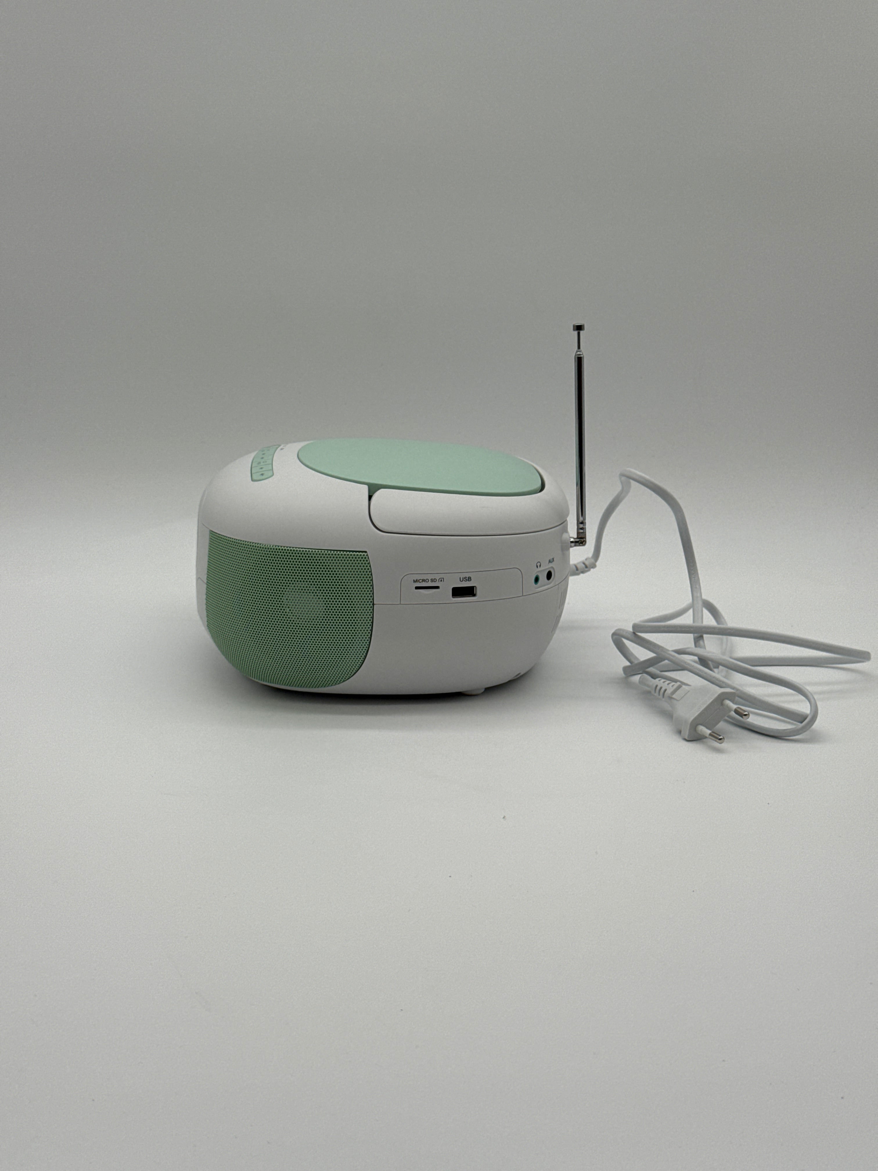 MOOOV Portable Bluetooth Speakers MOOOV 477186 Lettore CD e Boombox Portatile Bluetooth – Radio FM, USB, Micro‑SD – Verde