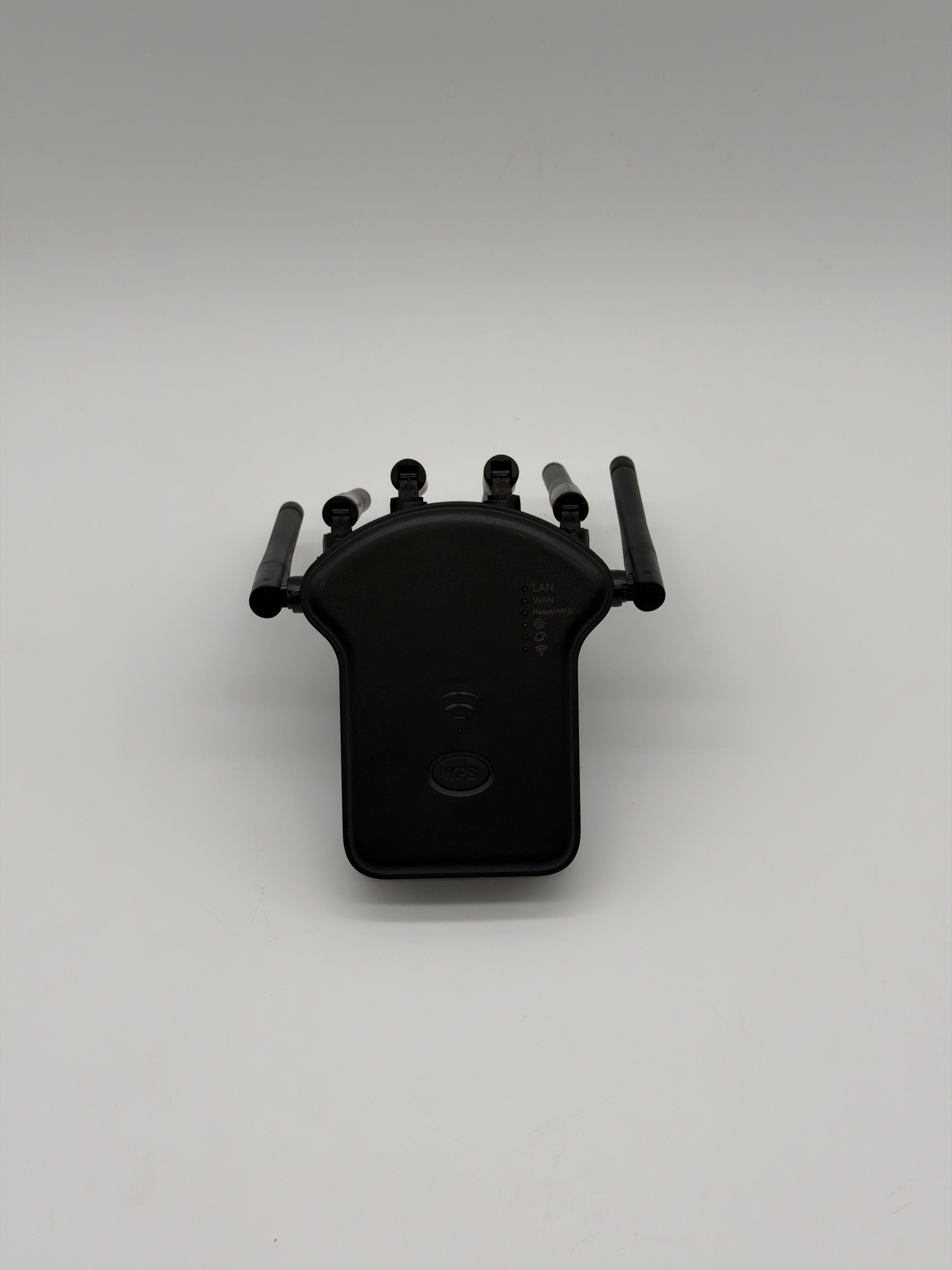 Generico Amplificatore segnale WiFi Wi-Fi Range Extenders Ripetitore WiFi 6 antenne con 2 porte LAN - Nero