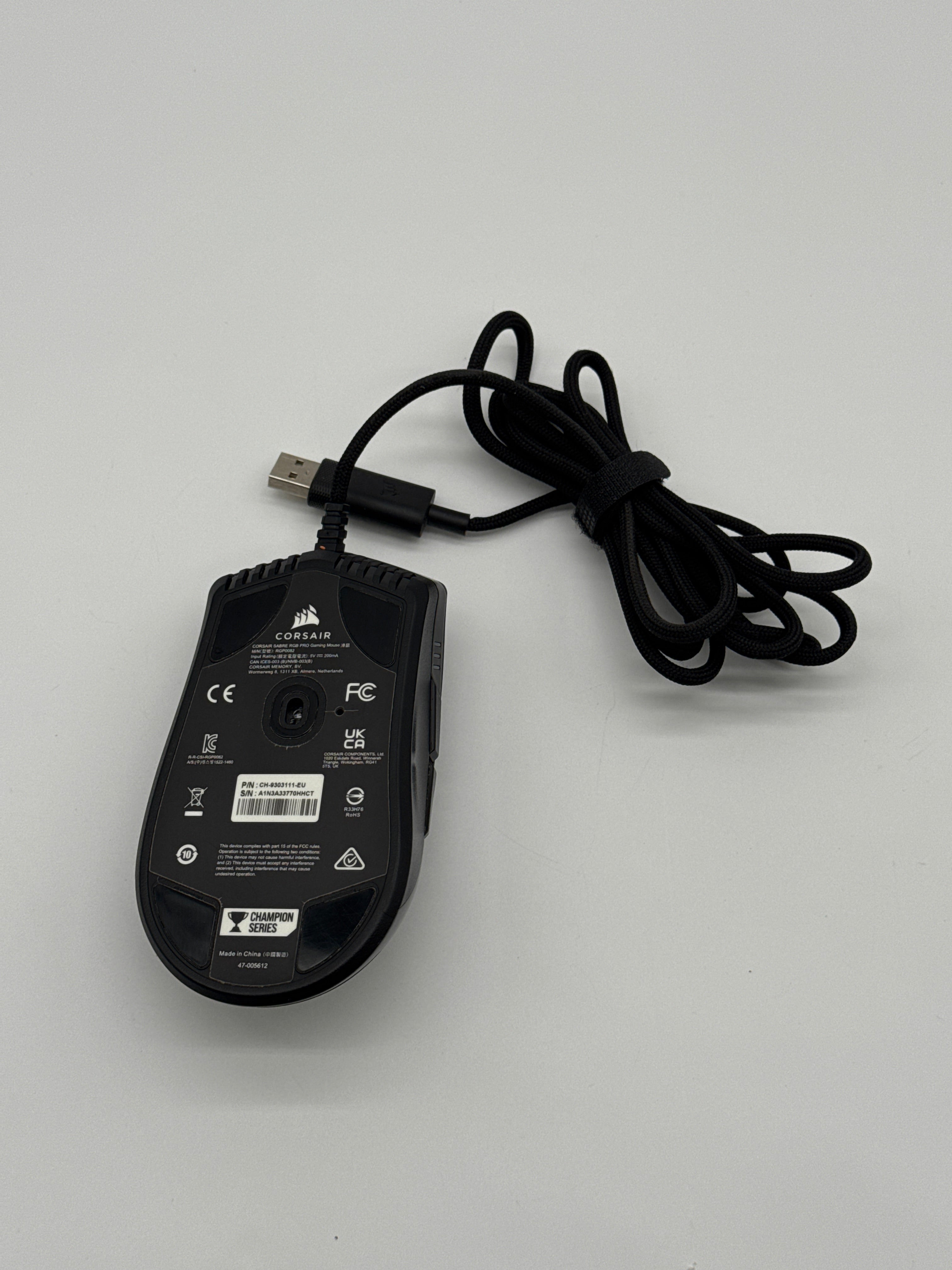 Corsair Sabre RGB Pro Champion Series Videogioco Corsair Sabre RGB Pro Champion Series – Mouse gaming ergonomico nero