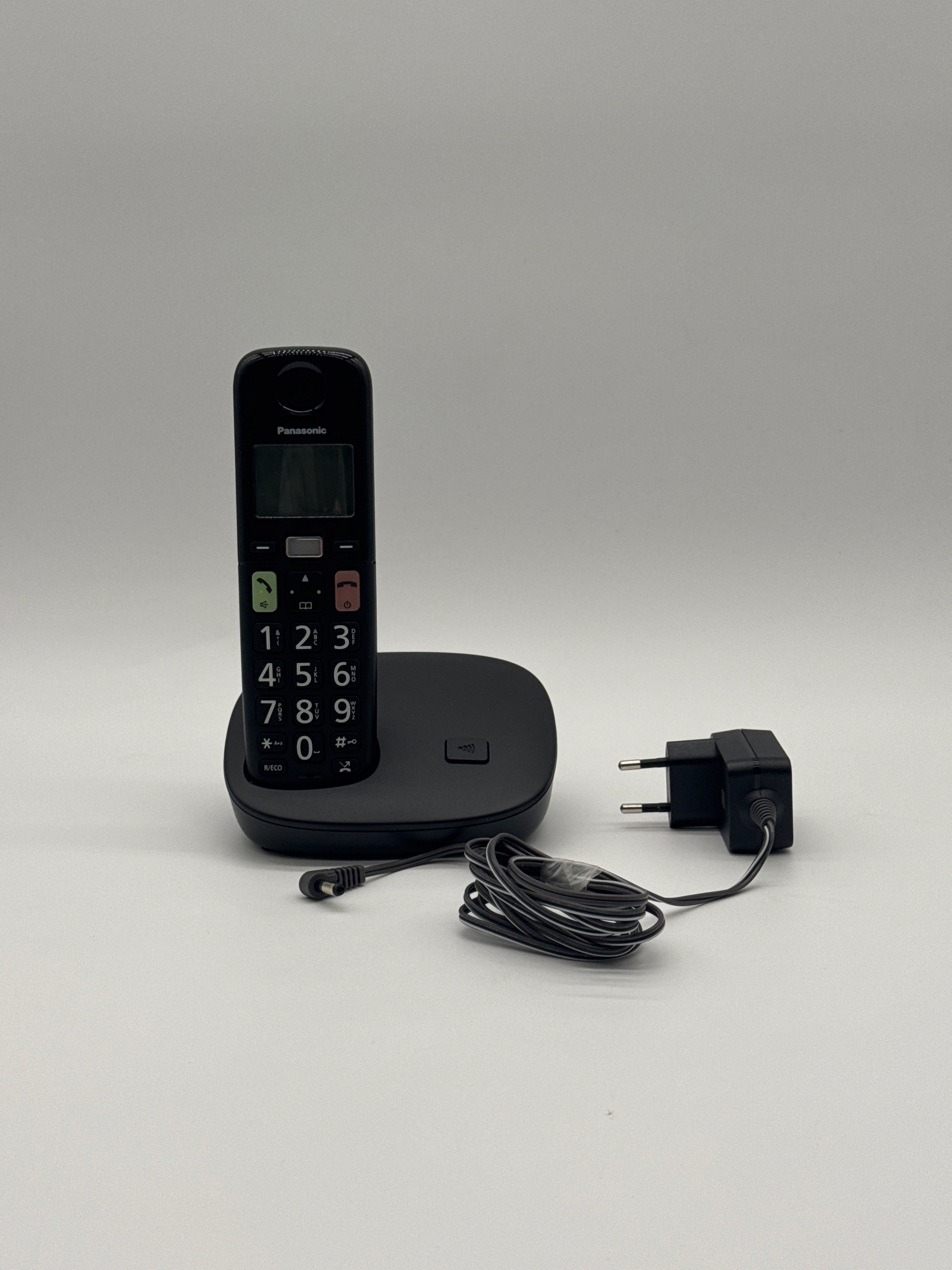 Panasonic KX-TGU110EXB Hair Dryers Panasonic KX-TGU110EXB Telefono cordless digitale con LCD e tasti grandi, nero