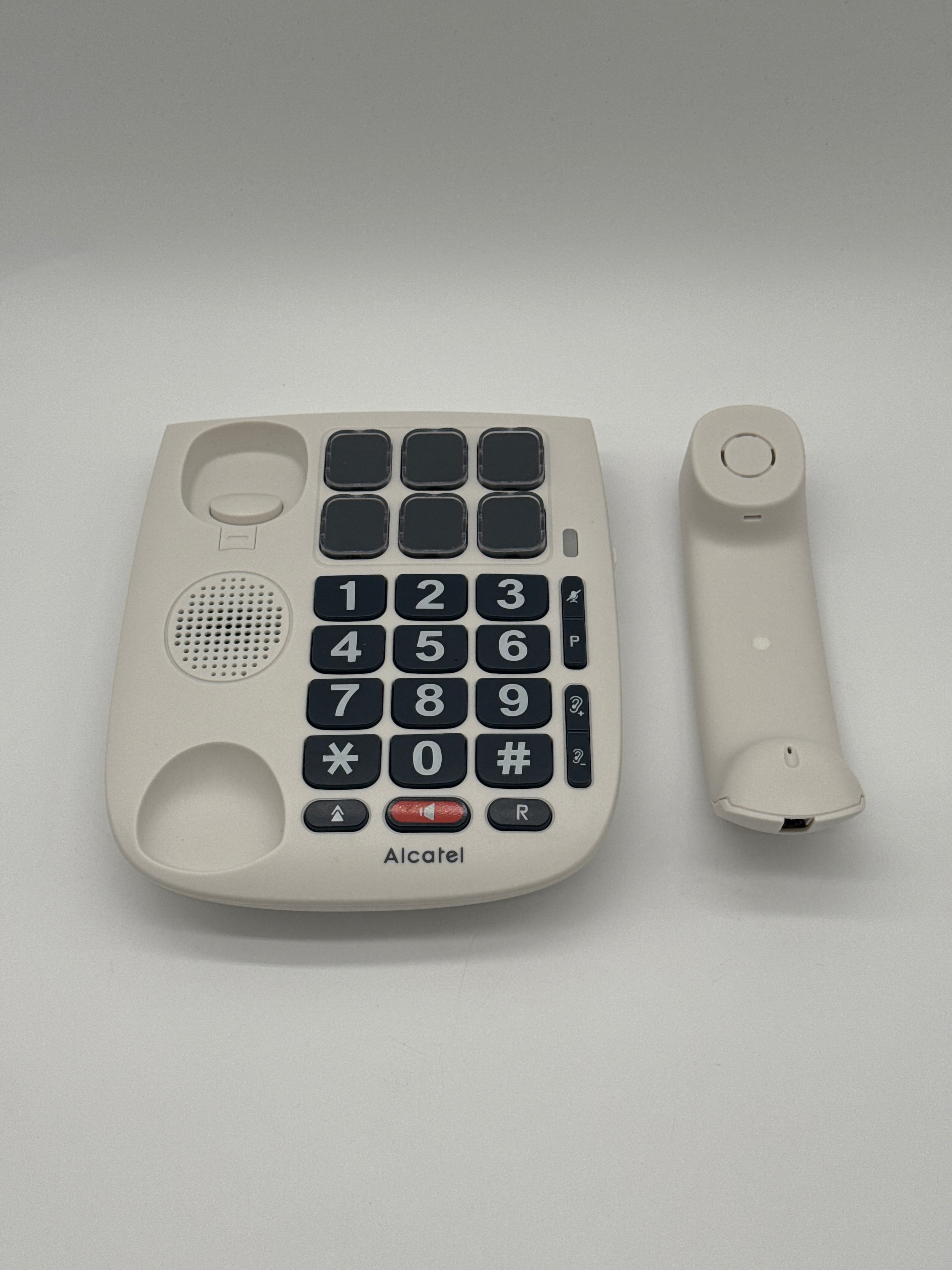 Alcatel TMAX 10 Hair Dryers Alcatel TMAX 10 - Telefono fisso con filo per anziani, tasti grandi, vivavoce - Bianco