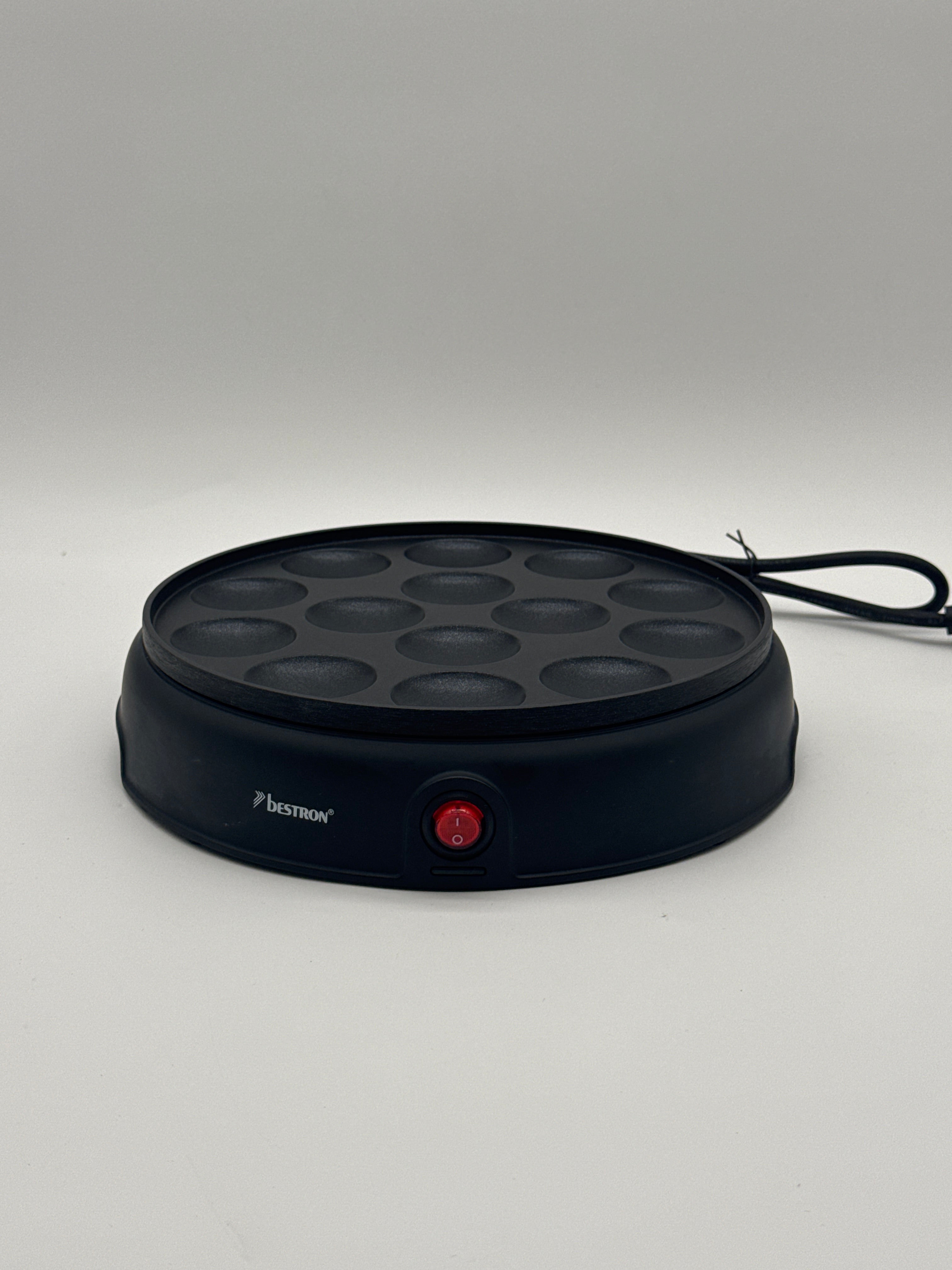 Bestron Sweet Dreams Elettrodomestico Bestron Sweet Dreams Poffertjes Maker 800W – Piastra per Mini Pancake, Nero