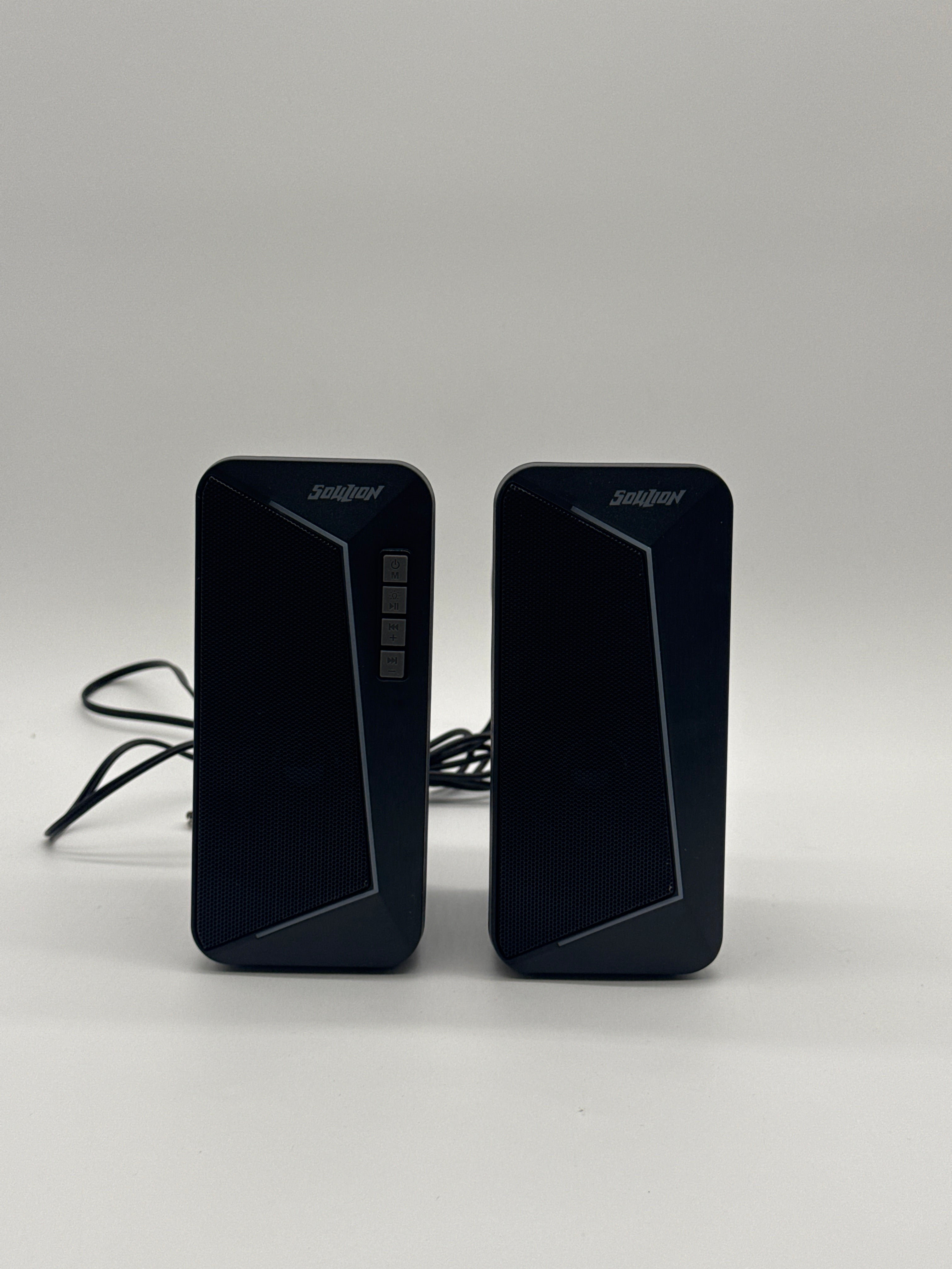 SOULION R40 Notebook SOULION R40 Computer Lautsprecher, 2.0 USB-betriebene, Beleuchtung für PC mit Lautstärkeregler Taste, Bl