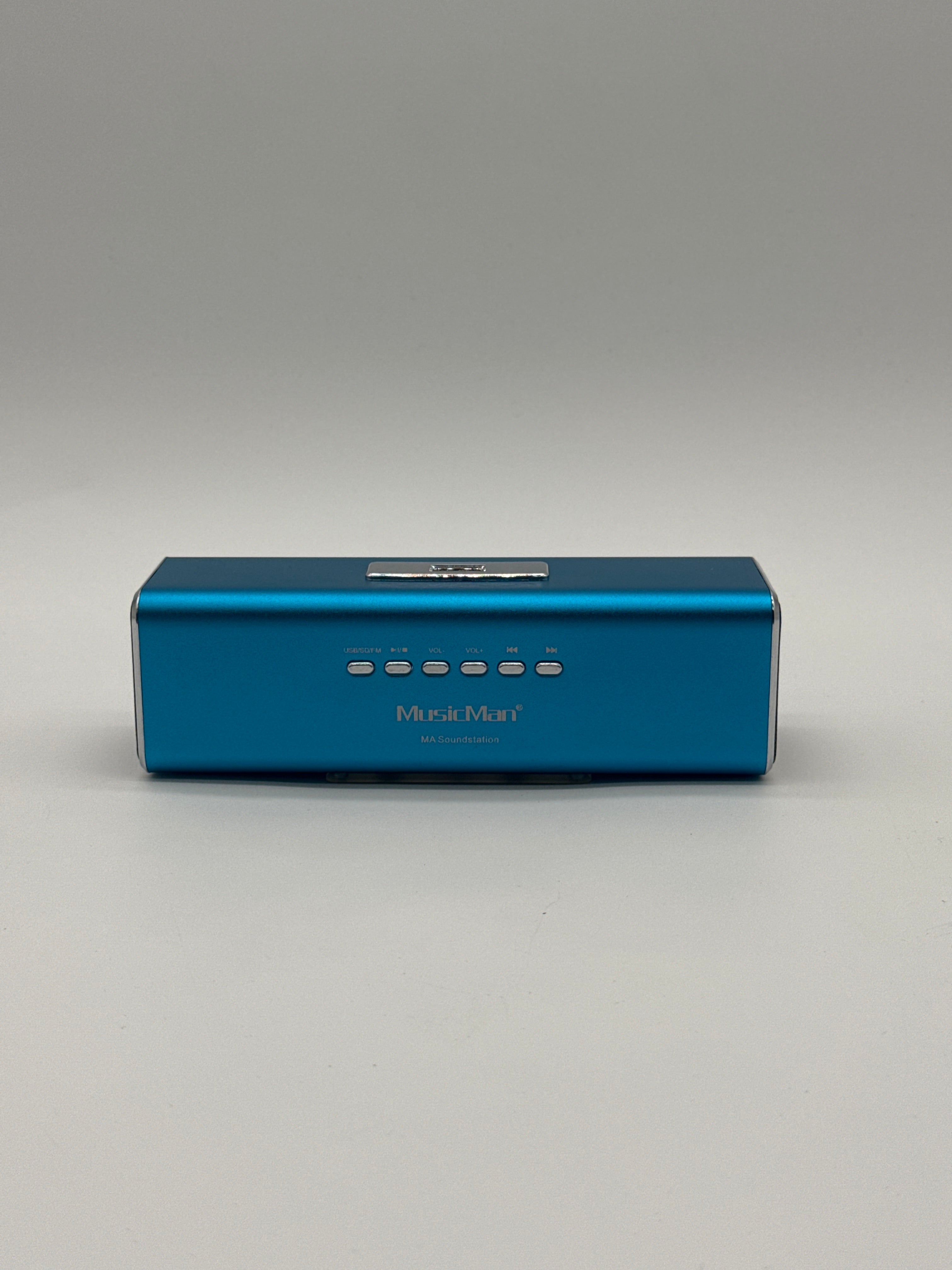 MusicMan MA Radio portatile con lettore MP3 MusicMan MA Lautsprecher (MP3-Player, Soundstation & Radio, USB, Line-In) blau