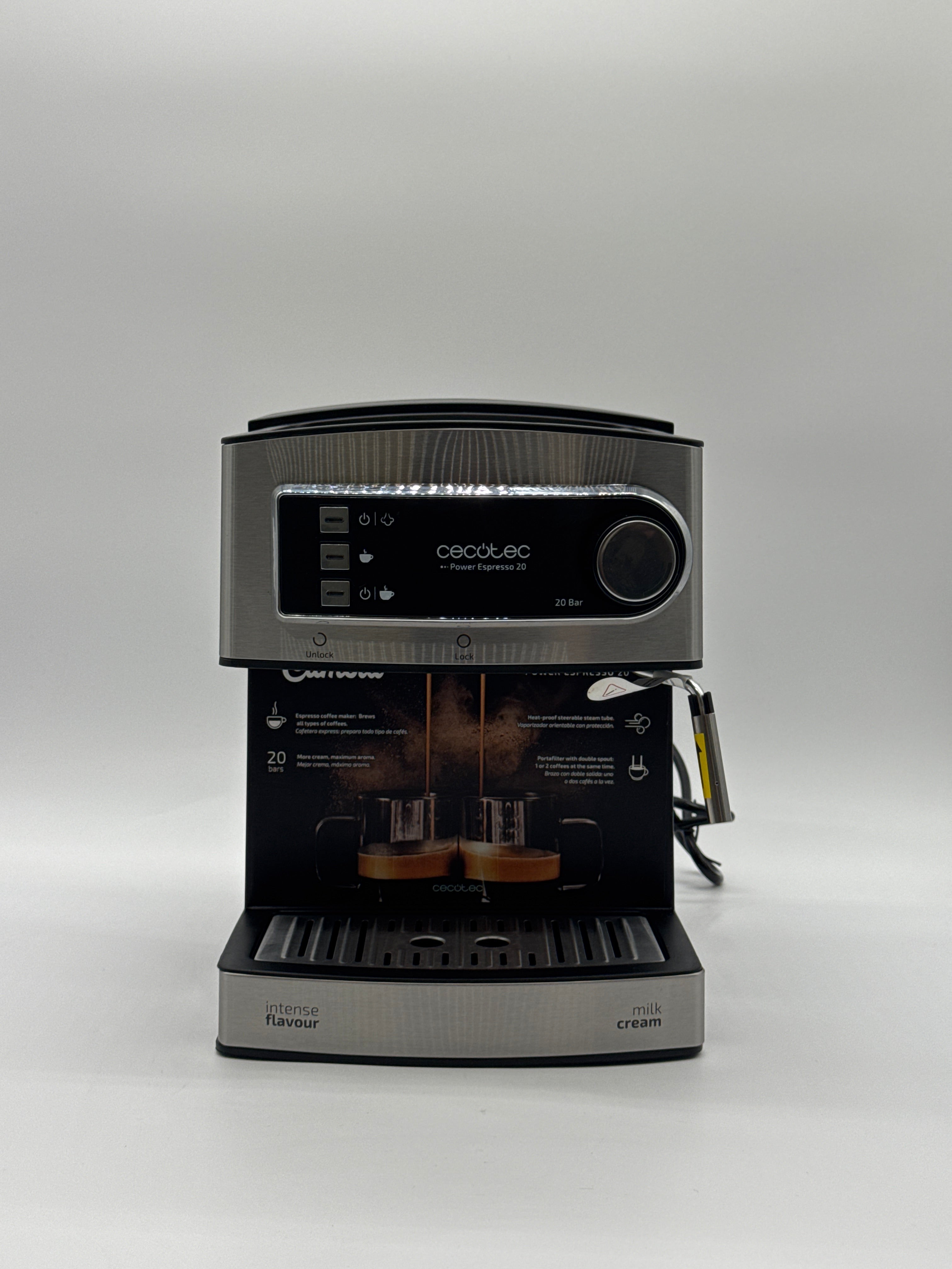 Cecotec Power Espresso 20 Milk Cecotec Power Espresso 20 - Macchina da caffè espresso 20 bar, 850 W