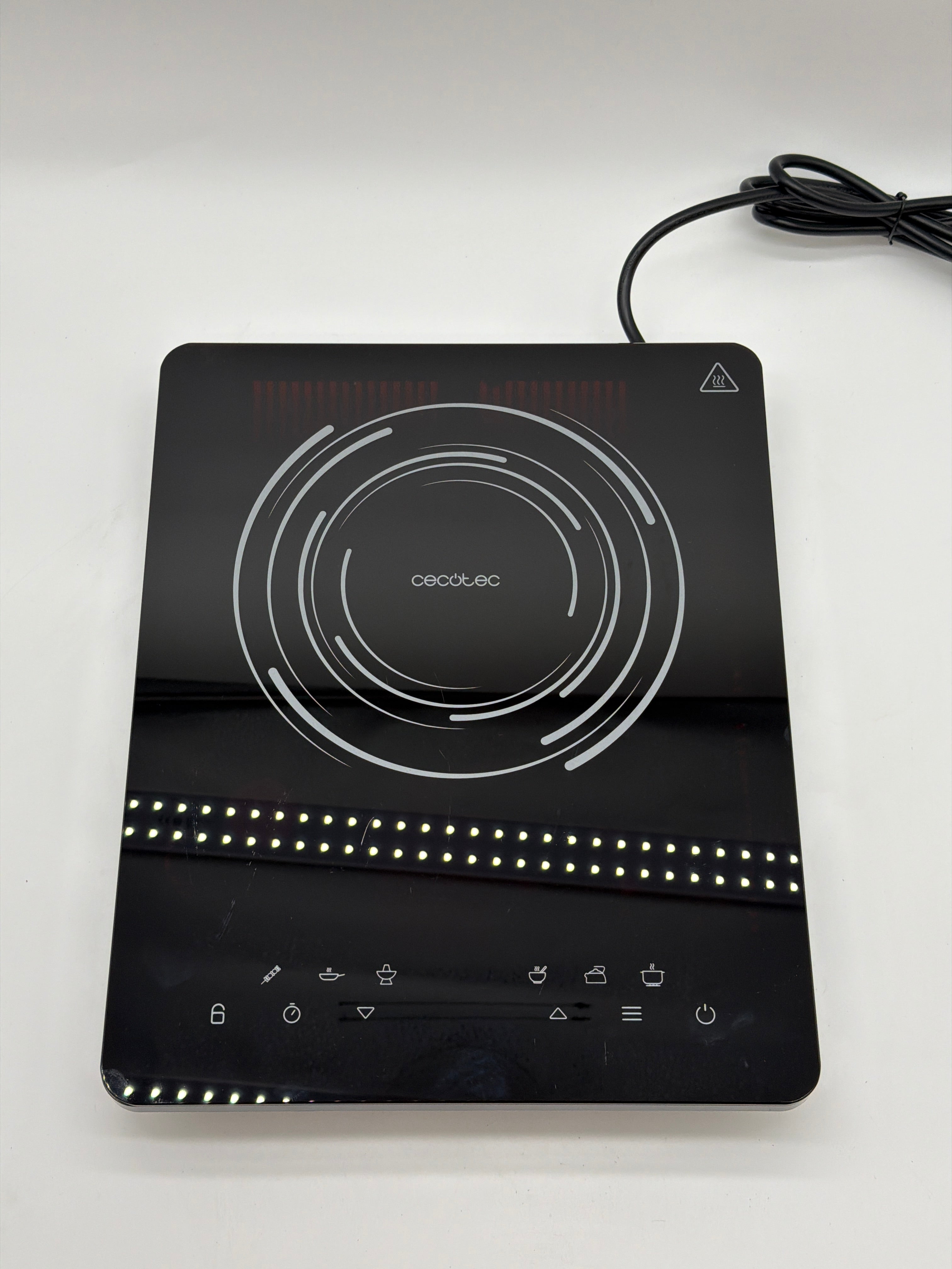 Cecotec Full Crystal Onyx Automation Control Modules Cecotec Full Crystal Onyx - Piastra a induzione portatile 2000 W