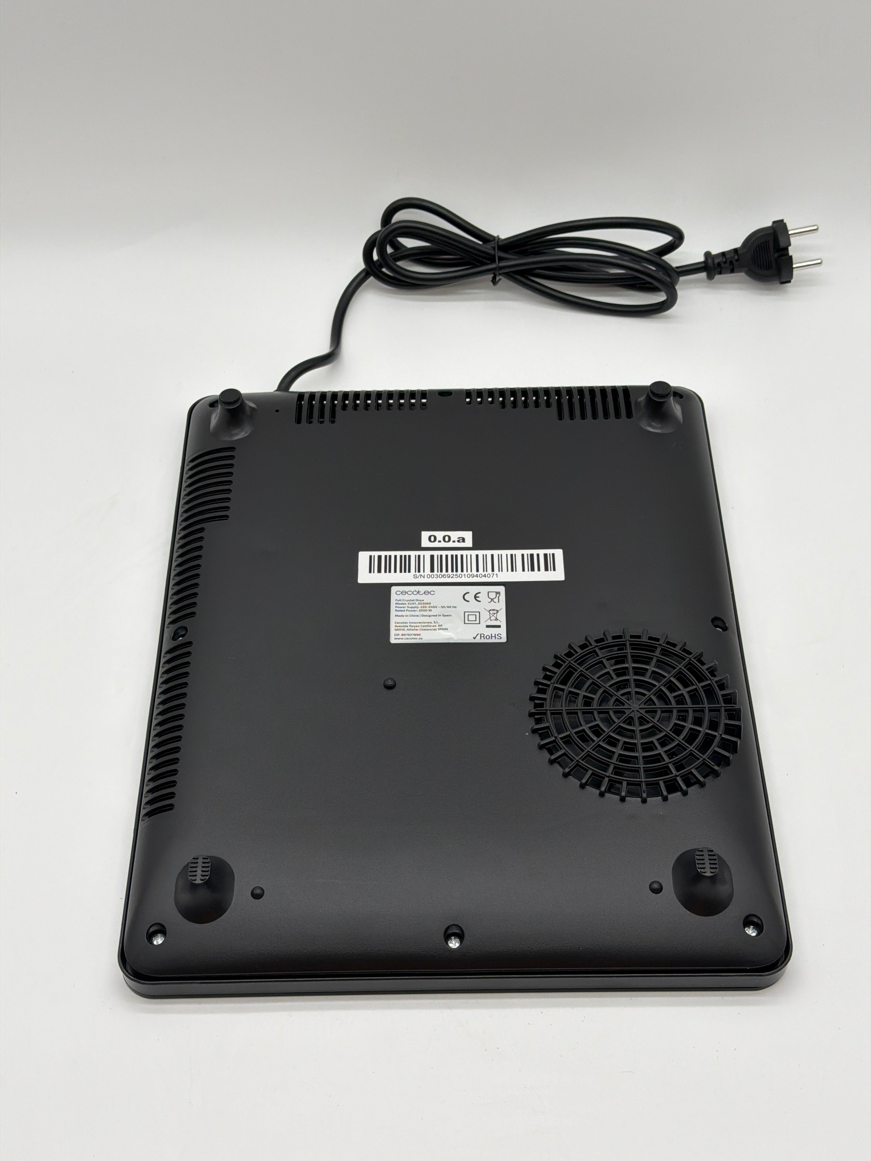 Cecotec Full Crystal Onyx Automation Control Modules Cecotec Full Crystal Onyx - Piastra a induzione portatile 2000 W