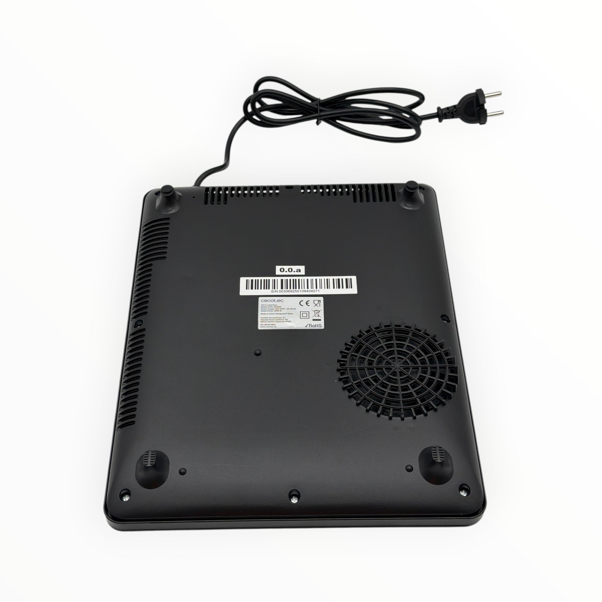 Cecotec Full Crystal Onyx Automation Control Modules Cecotec Full Crystal Onyx - Piastra a induzione portatile 2000 W