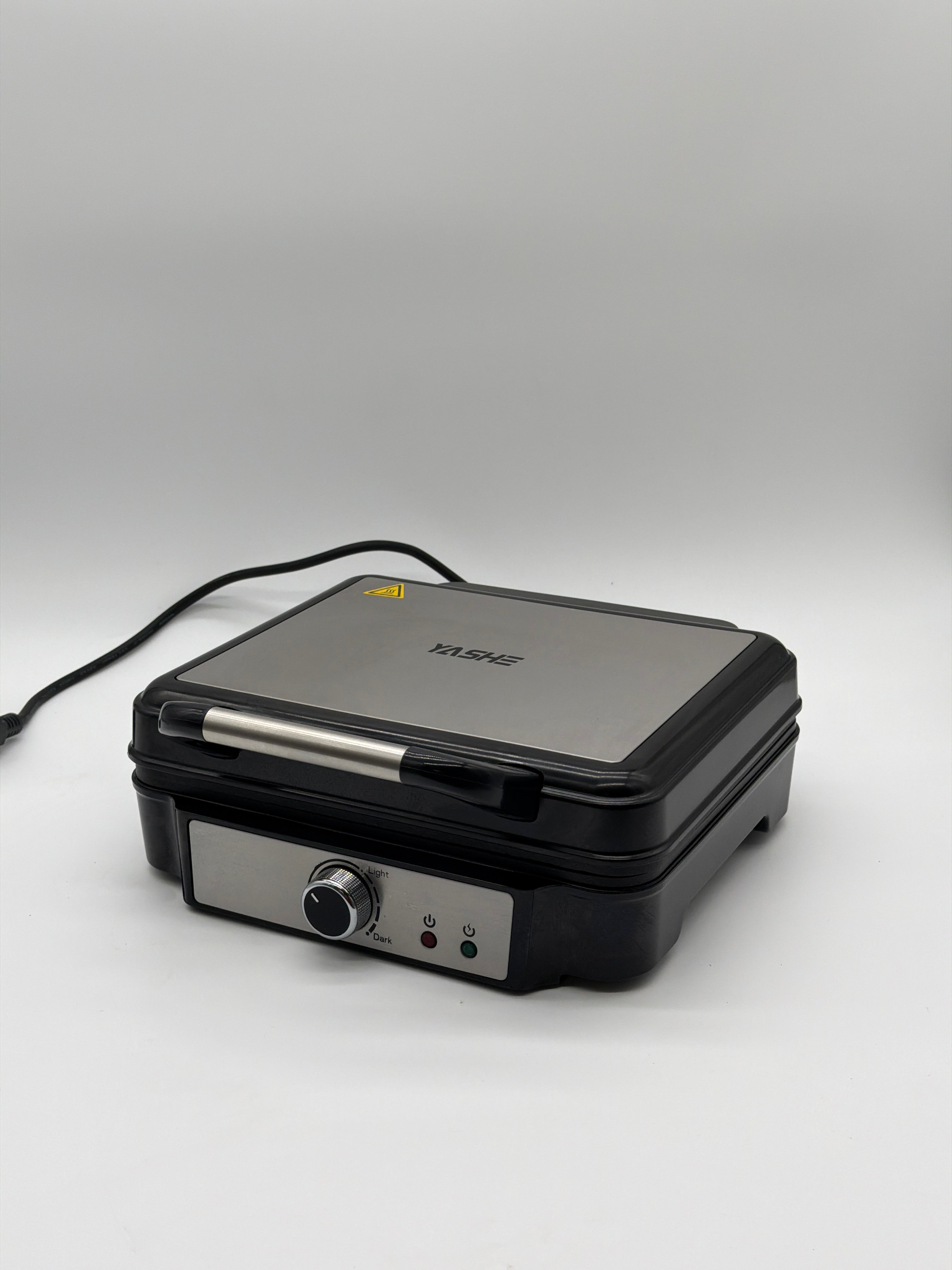 YASHE Tostapane Piastra 4 Fette 1800W Nero Elettrodomestico YASHE Piastra per Panini 4 Fette 1800W, Piastre Antiaderenti Nero
