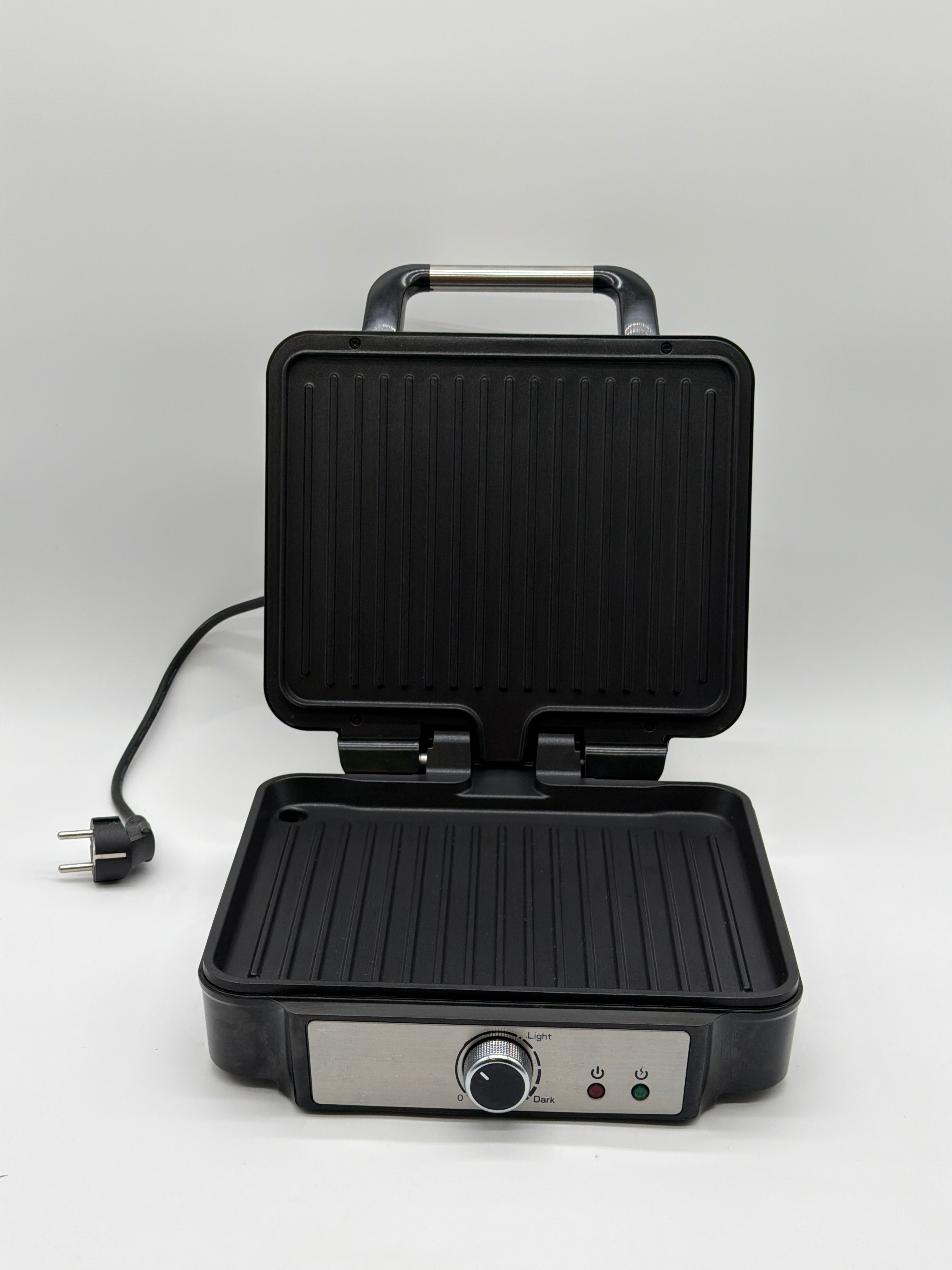 YASHE Tostapane Piastra 4 Fette 1800W Nero Elettrodomestico YASHE Piastra per Panini 4 Fette 1800W, Piastre Antiaderenti Nero