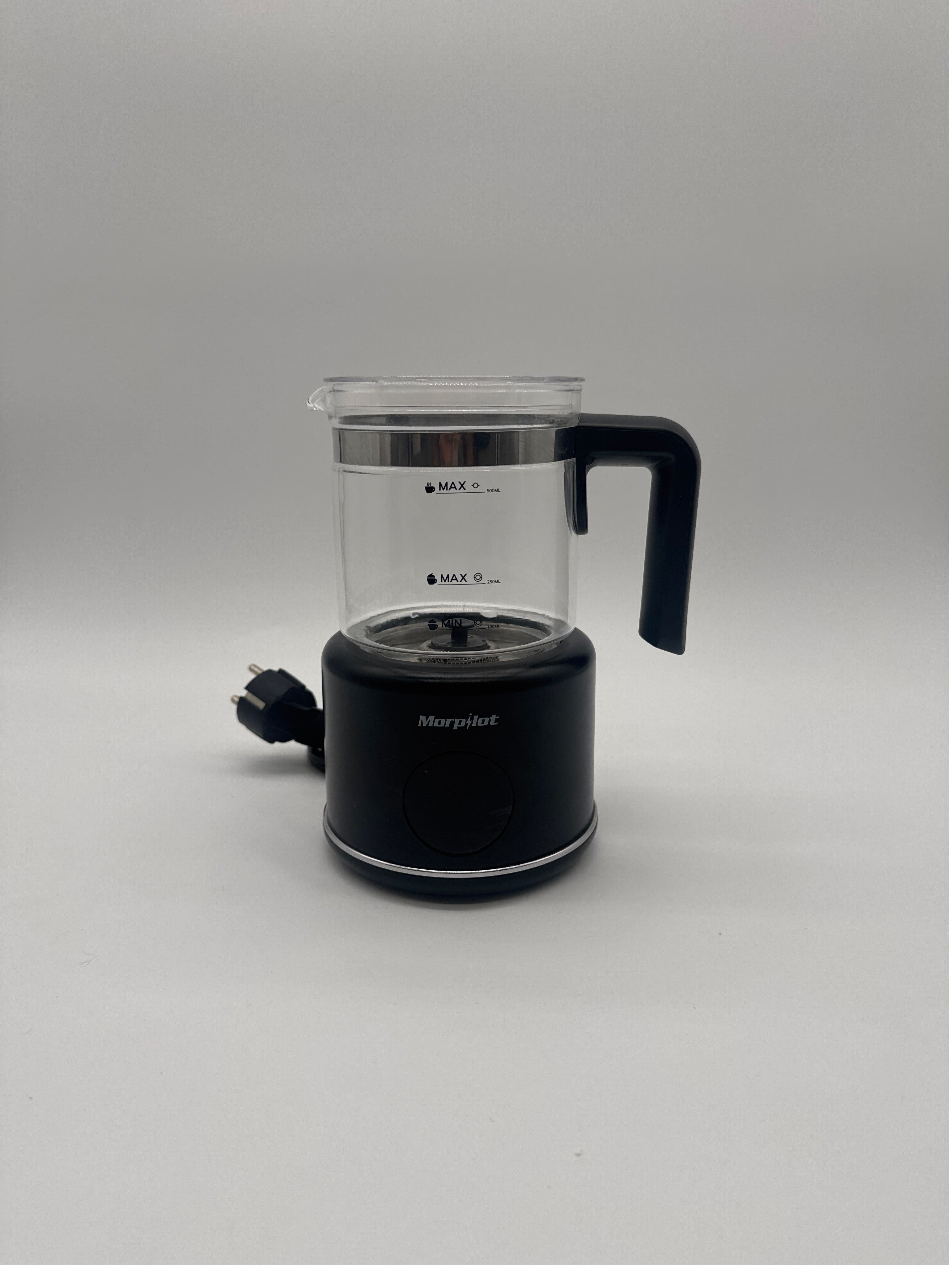 Morpilot Montalatte Elettrico in Vetro 6 in 1 Milk Morpilot Montalatte Elettrico in Vetro 6-in-1, 250/500 ml, Nero