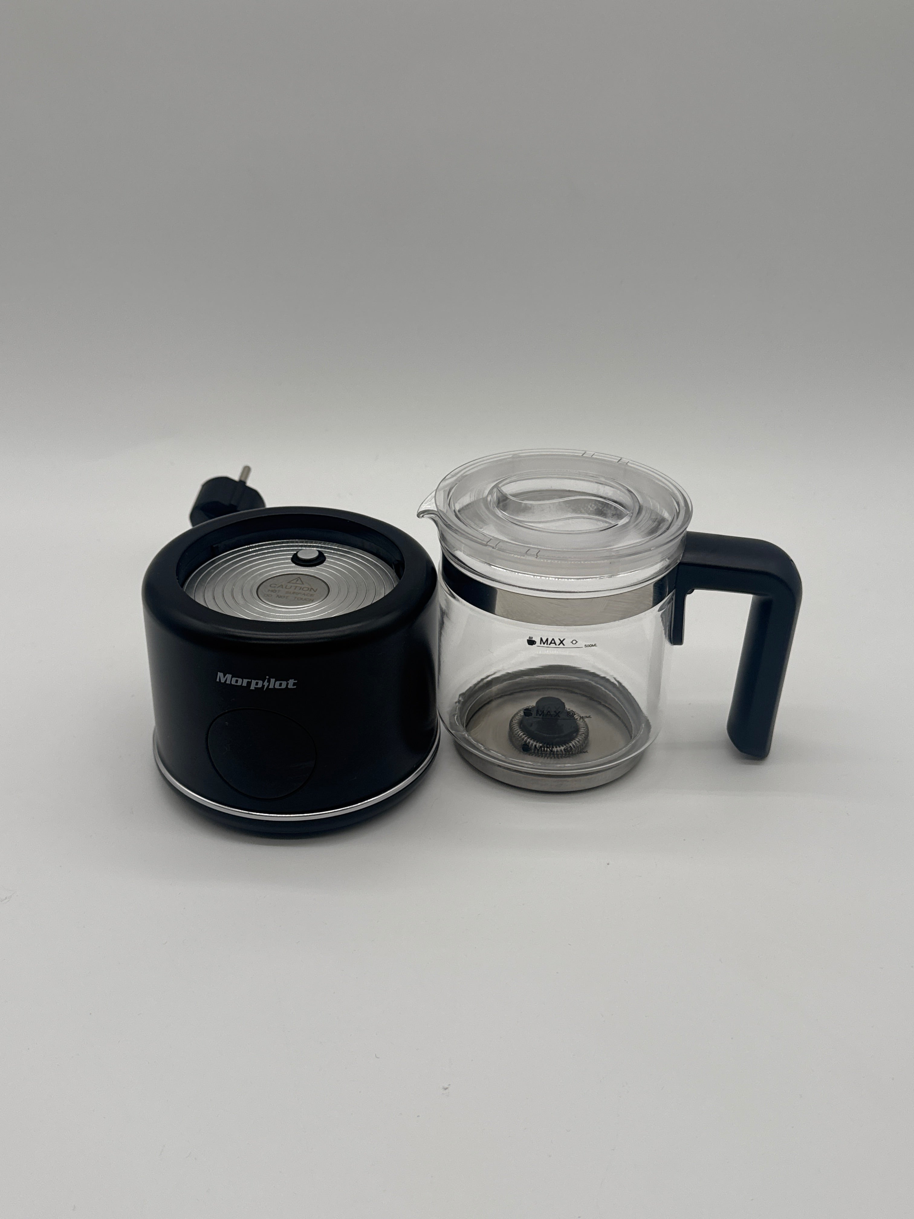 Morpilot Montalatte Elettrico in Vetro 6 in 1 Milk Morpilot Montalatte Elettrico in Vetro 6-in-1, 250/500 ml, Nero