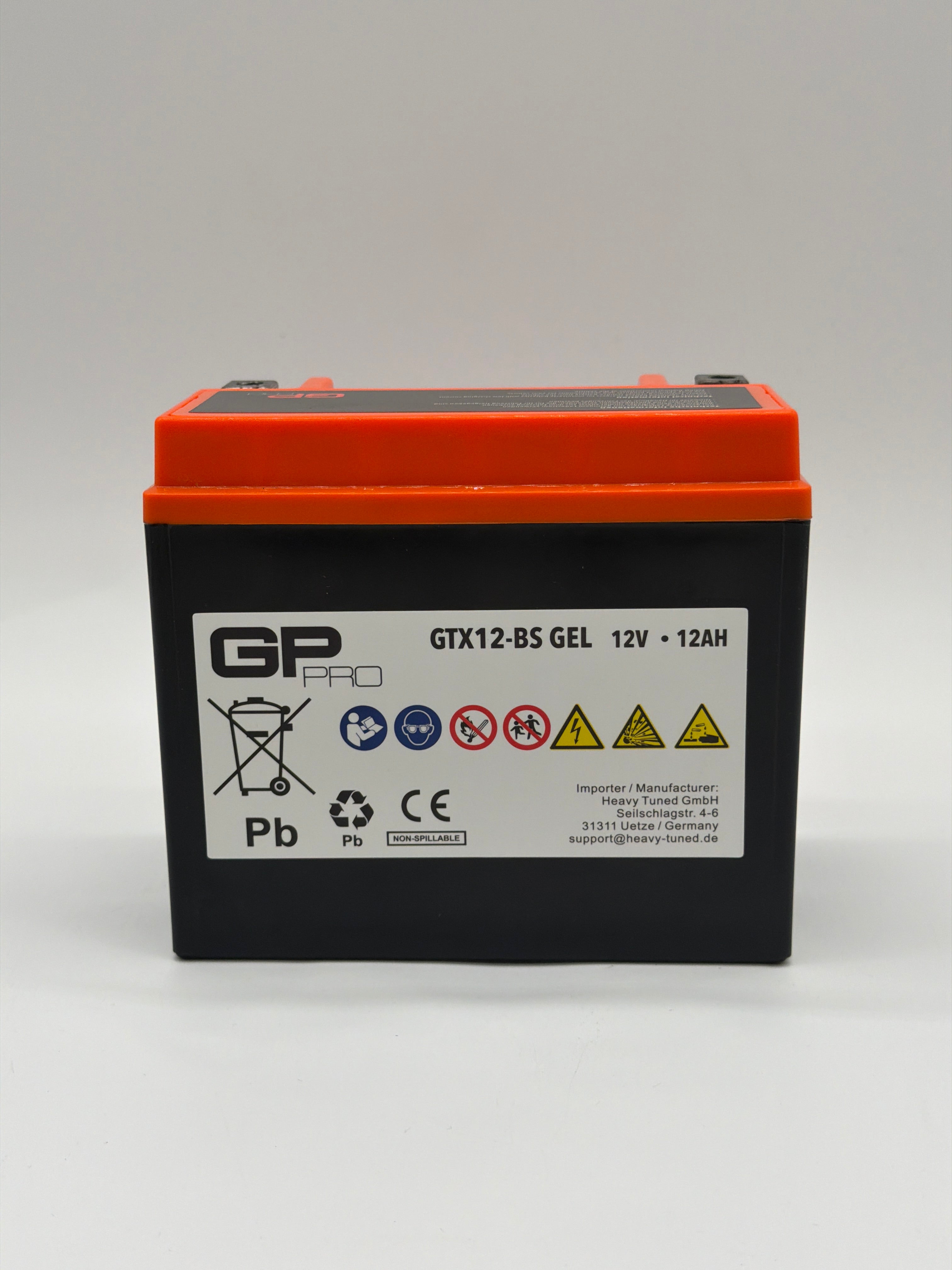 GP-PRO GTX12-BS Hands-Free Leashes GP-PRO GTX12-BS 12V 12Ah Batteria moto GEL sigillata (compatibile YTX12-BS / 51012)