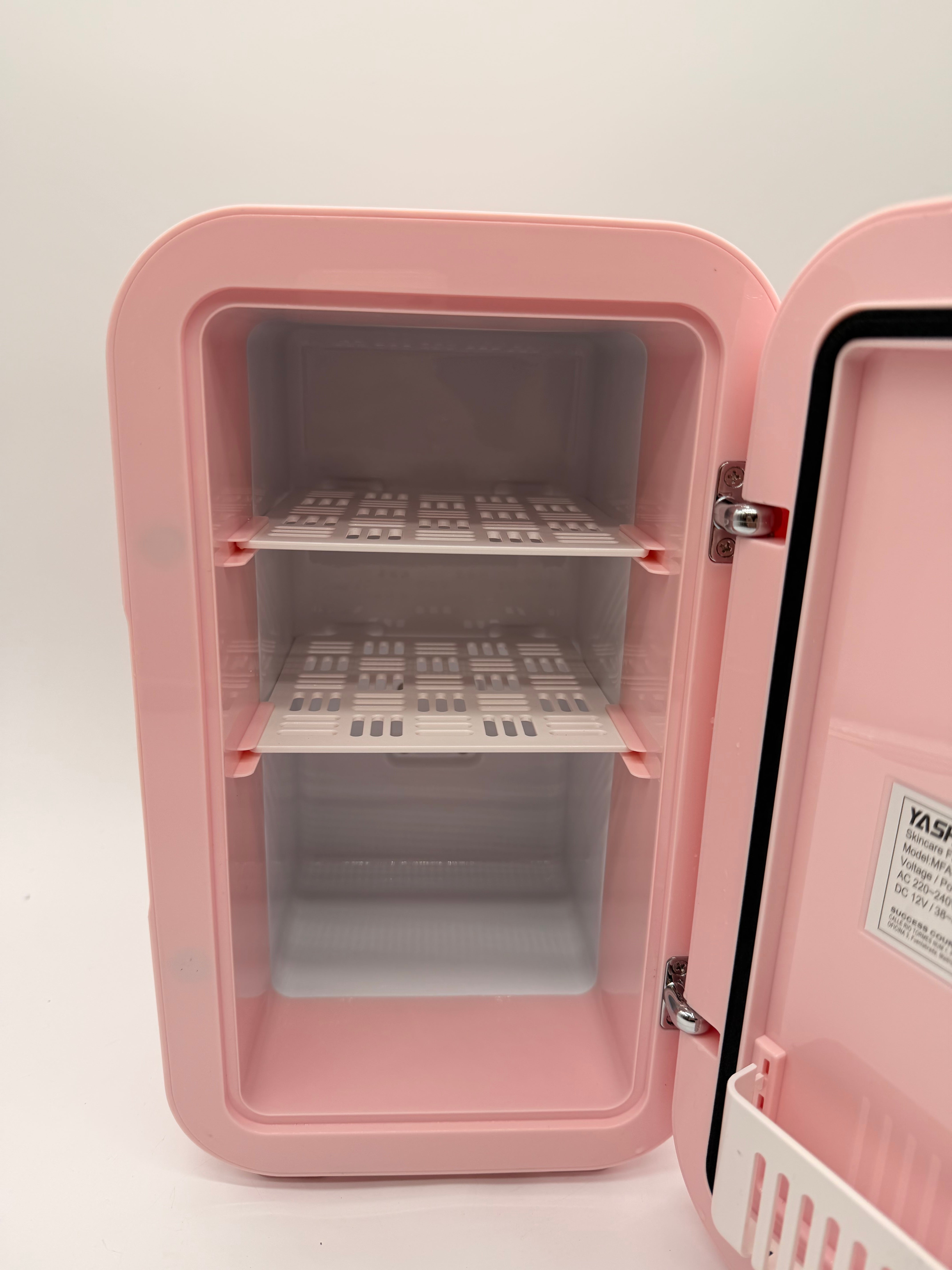 YASHE Mini-Kühlschrank 6L/8 Dosen Pull-Out Trash Cans YASHE Mini frigorifero termoelettrico 6 L (8 lattine) - 220–240 V, rosa