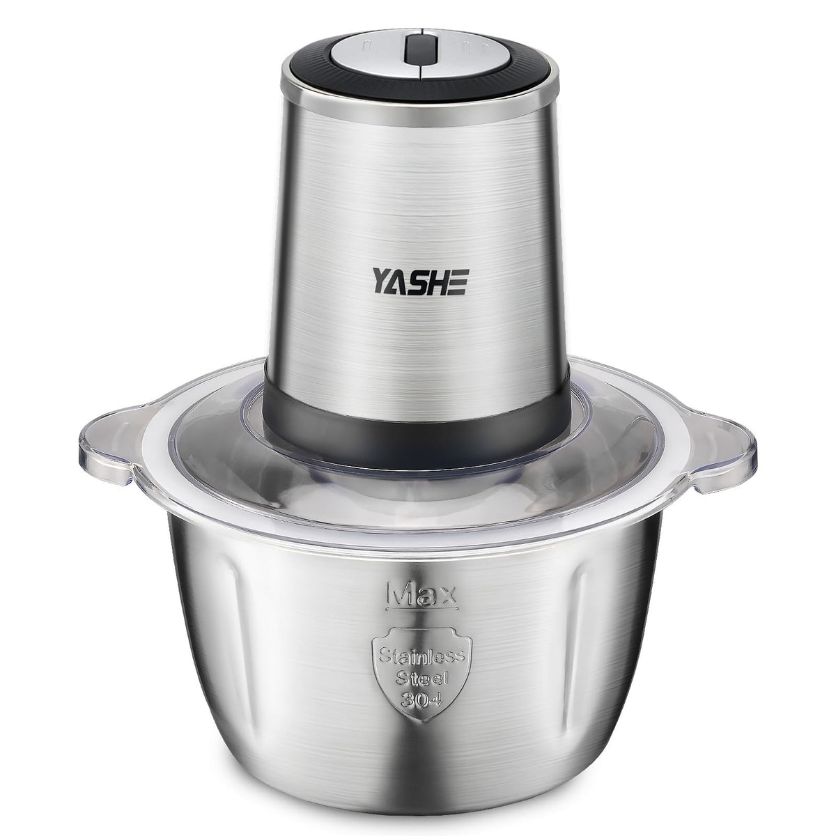 YASHE BM-MG105 Elettrodomestico YASHE Tritatutto 500W con ciotola in acciaio inox 1,8 L, 4 lame
