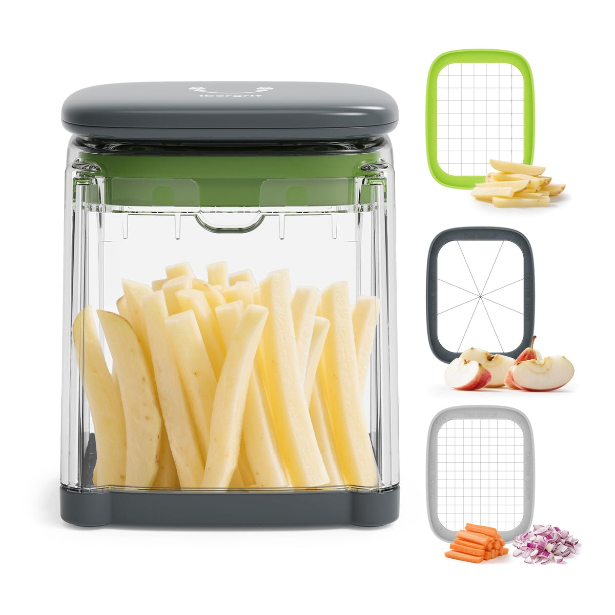 Ibergrif M523 Utensile cucina non elettrico Ibergrif M523 Affettatrice/Tagliapatate 3 in 1 manuale