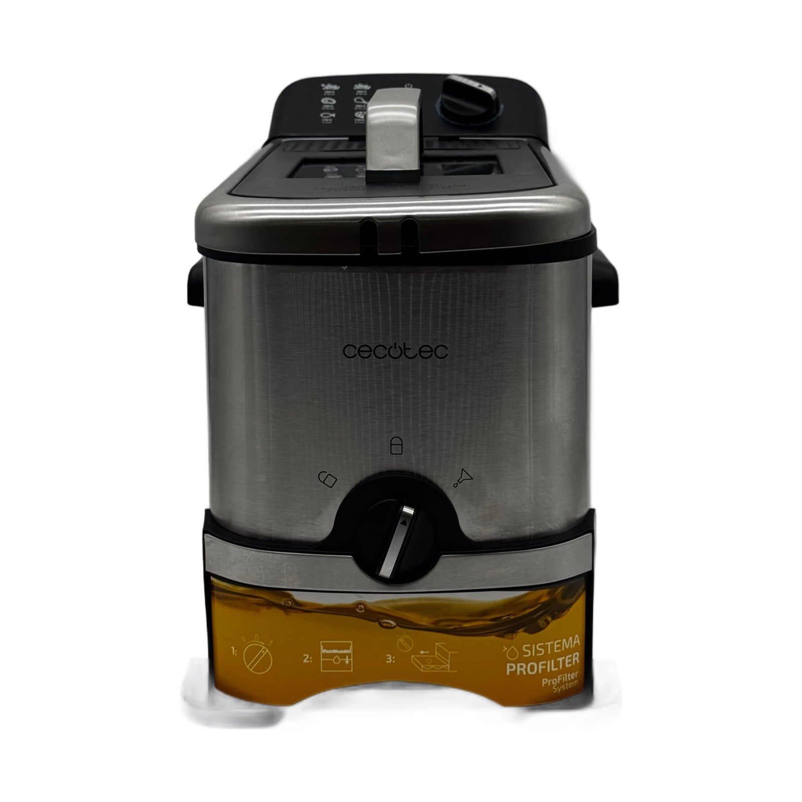 Cecotec CleanFry 3000 ProFilter Elettrodomestico Cecotec CleanFry 3000 ProFilter – Friggitrice elettrica 3 L in acciaio inox