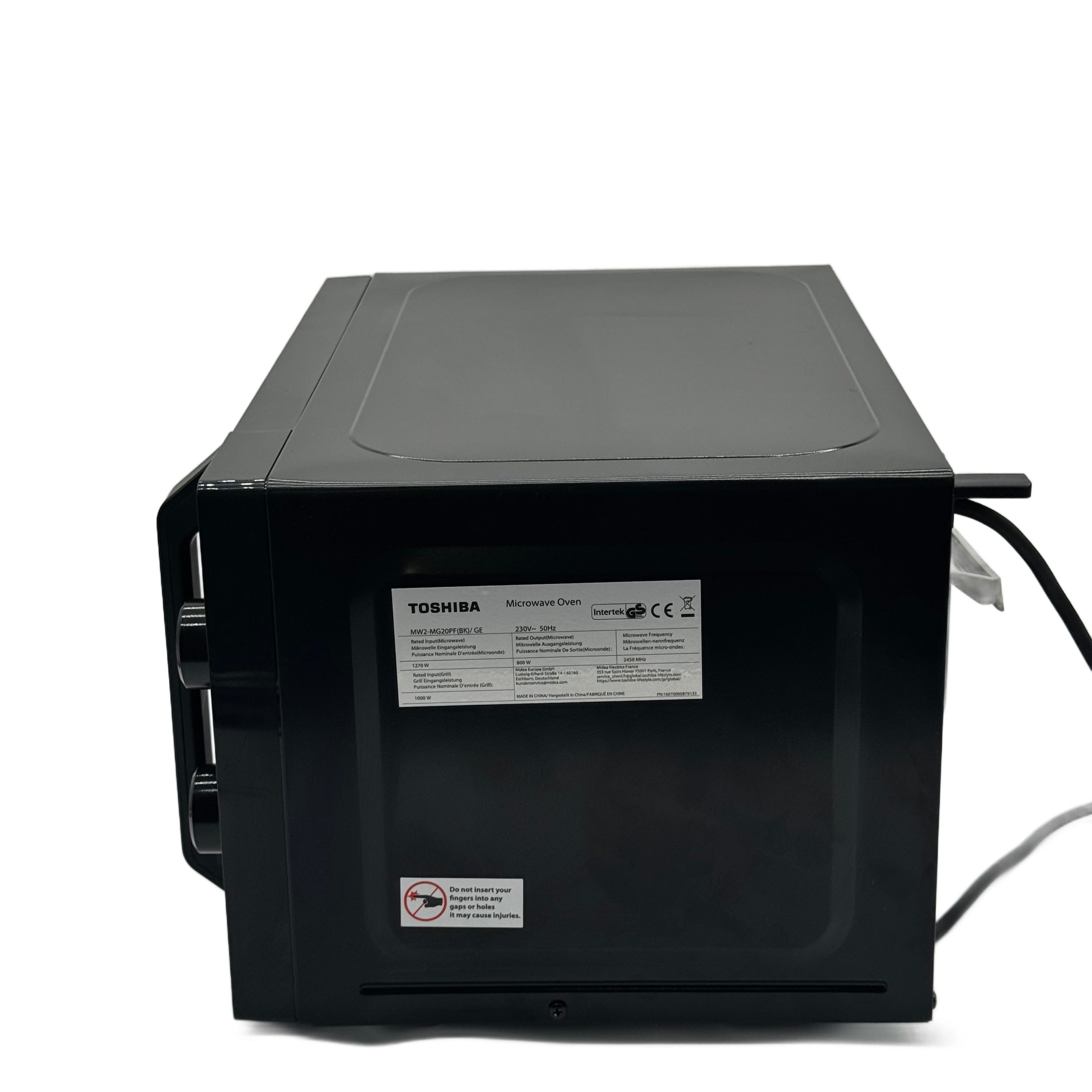 Toshiba MW2-MG20PF(BK)/GE Elettrodomestico Toshiba MW2-MG20PF(BK)/GE Forno a microonde con grill 20 L 800 W nero