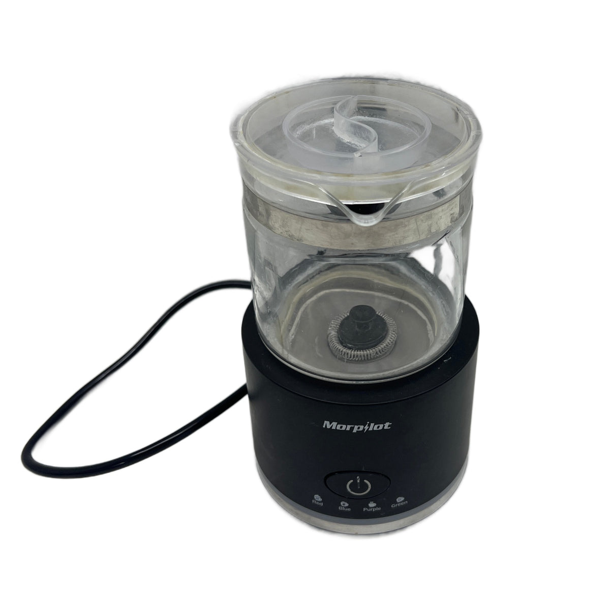 Morpilot Non applicabile Montalatte Morpilot Montalatte Elettrico in Vetro 500 ml 4 in 1 Design Diviso Nero