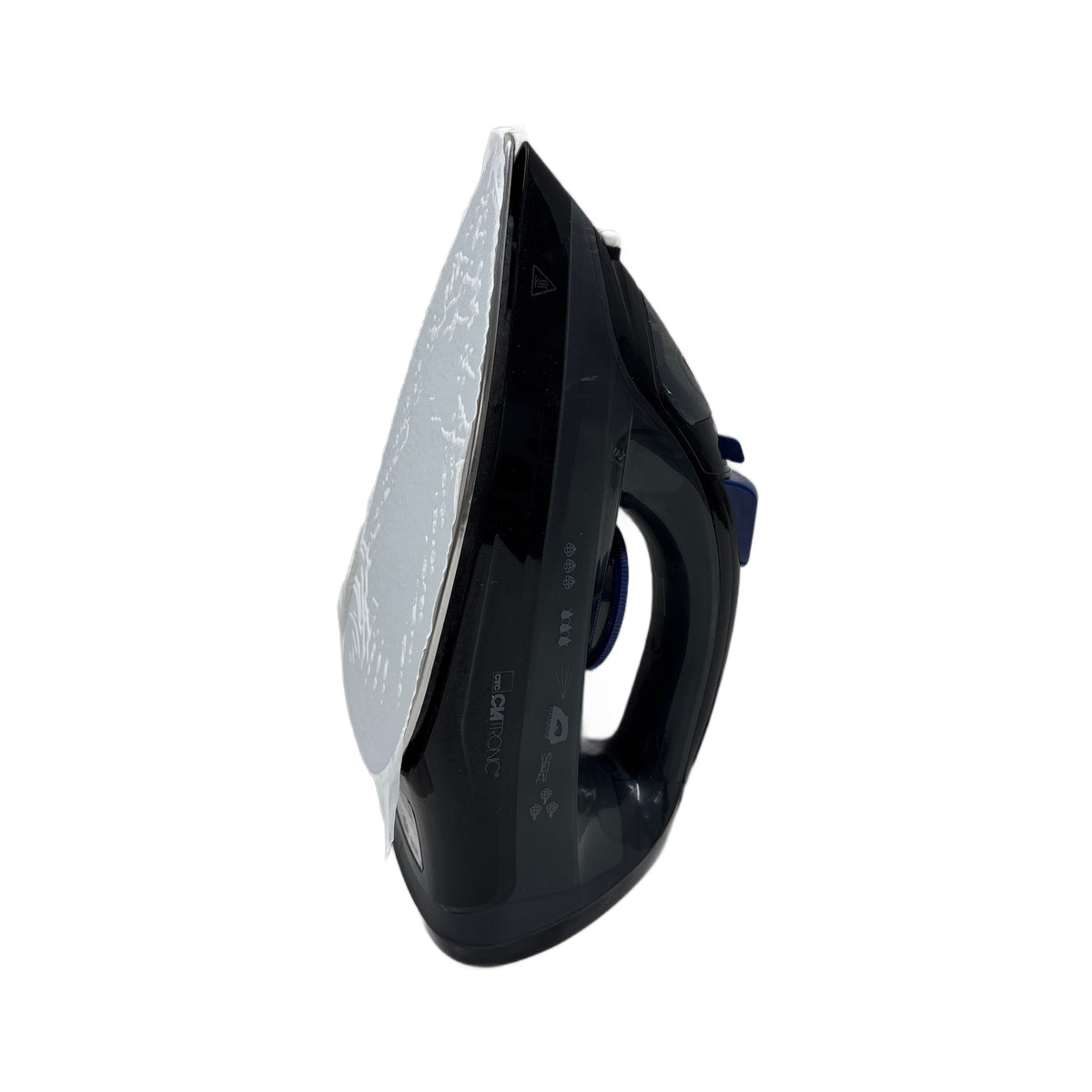Clatronic DB 3703 Ferro da stiro Ferro da stiro a vapore Clatronic DB 3703 con piastra in acciaio inox, nero/blu