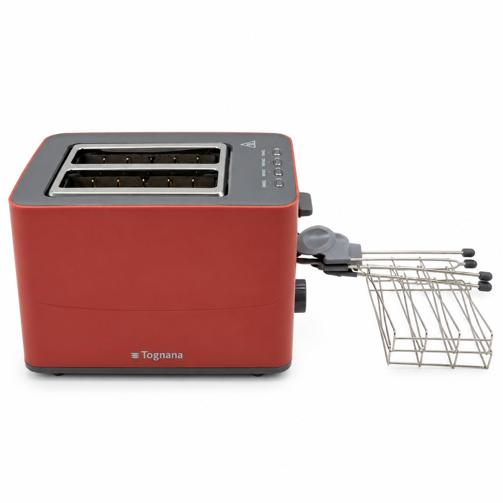 Tognana Iridea D2DTN01IRRO Tostapane Tognana Iridea D2DTN01IRRO Tostapane 2 fette 850 W con doppia pinza rosso mela