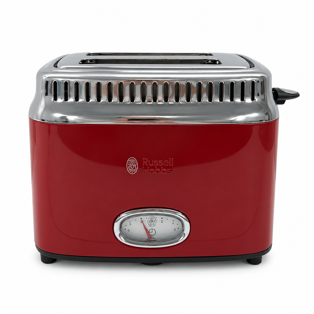 Russell Hobbs 21680-56 Tostapane Russell Hobbs Tostapane Retro 2 Fette 21680-56 Rosso, 1300 W, Solleva e Guarda