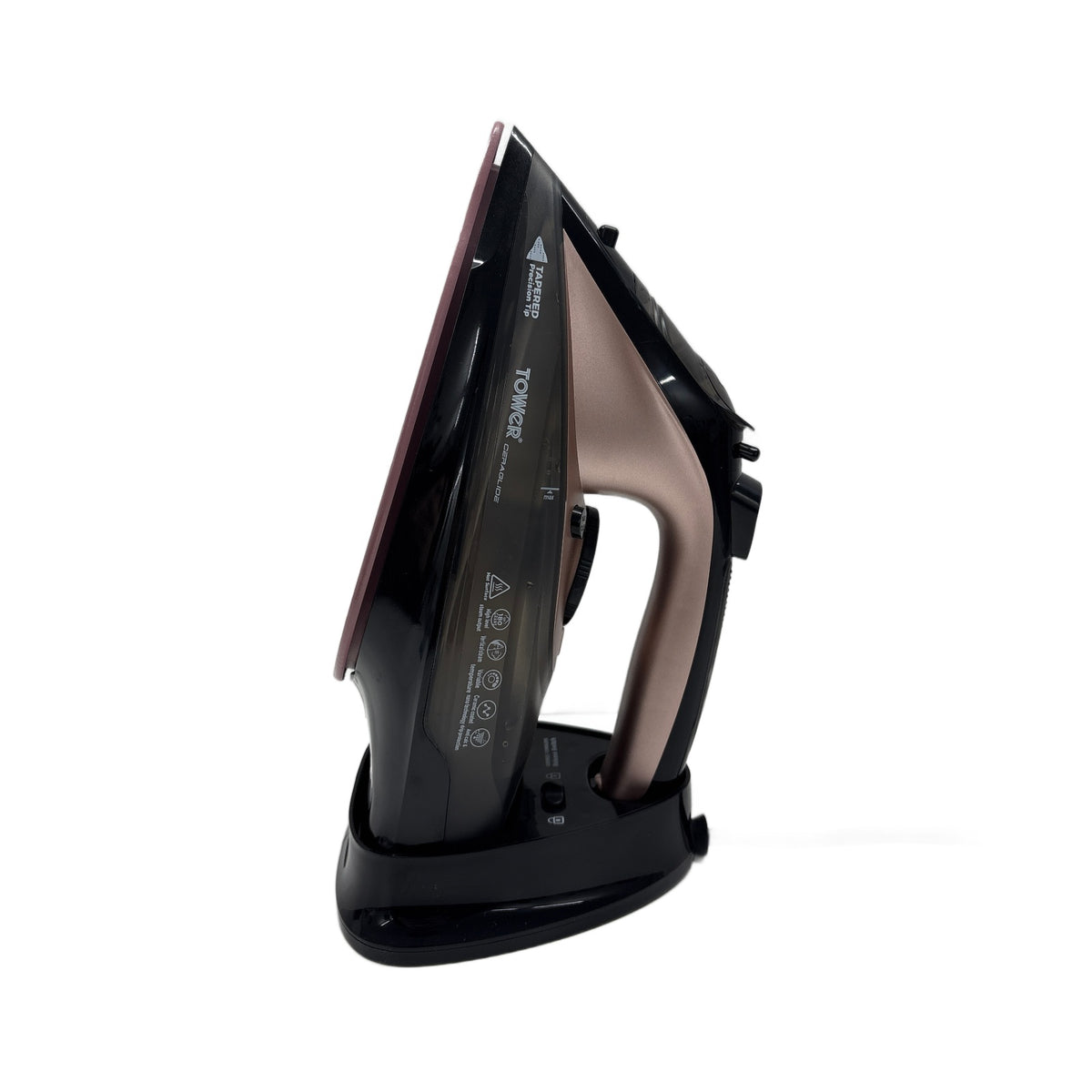 Tower CeraGlide T22008RG Ferro da stiro Tower CeraGlide T22008RG Ferro da Stiro a Vapore Senza Fili 2400 W, Nero e Oro Rosa