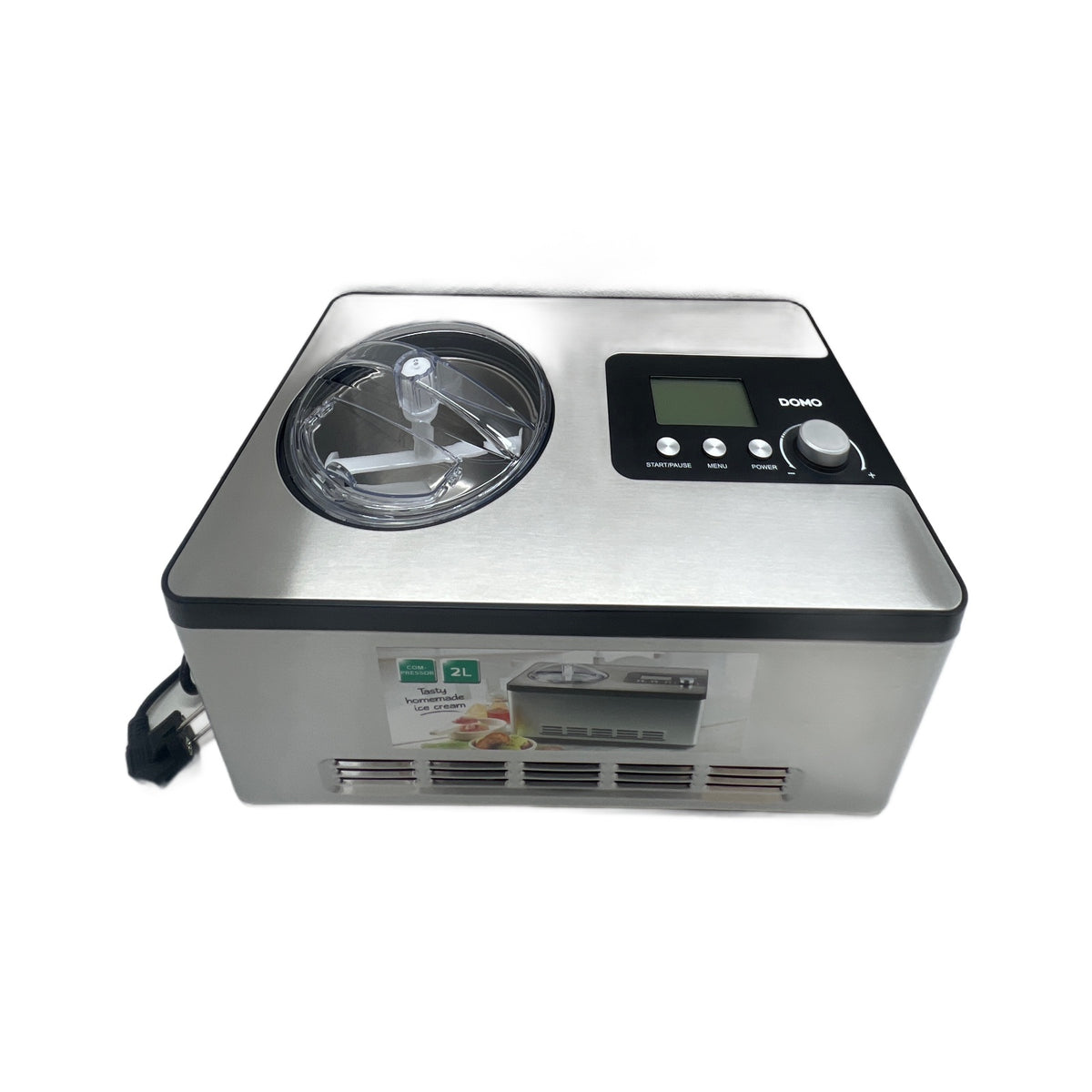 Domo DO9207I Macchina per gelato DOMO DO9207I Macchina per gelato con compressore 2 L - Argento