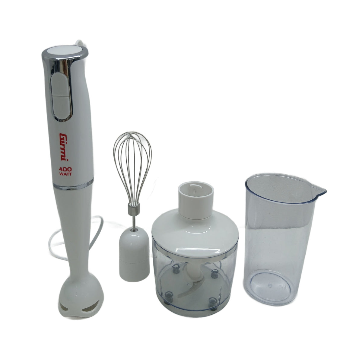 Girmi MX17 Frullatore a immersione Girmi MX17 Frullatore a Immersione 400 W con Kit 3 in 1, Bianco-Grigio