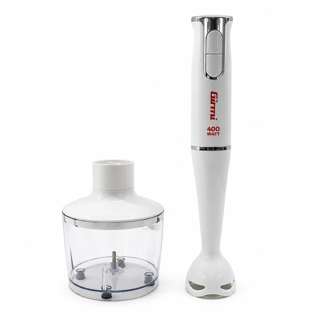 Girmi MX17 Frullatore a immersione Girmi MX17 Frullatore a Immersione 400 W con Kit 3 in 1, Bianco e Grigio