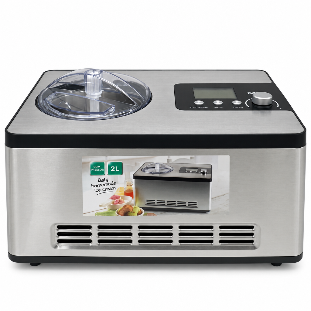 Domo DO9207I Macchina per gelato DOMO DO9207I Macchina per gelato con compressore 2 L - Argento