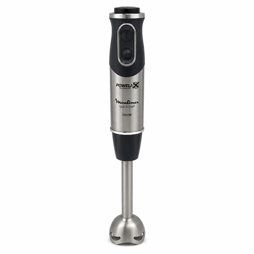 Moulinex DD6578 Quickchef Frullatore a Immersione 1000 W con Bicchiere 800 ml e Tritatutto 500 ml