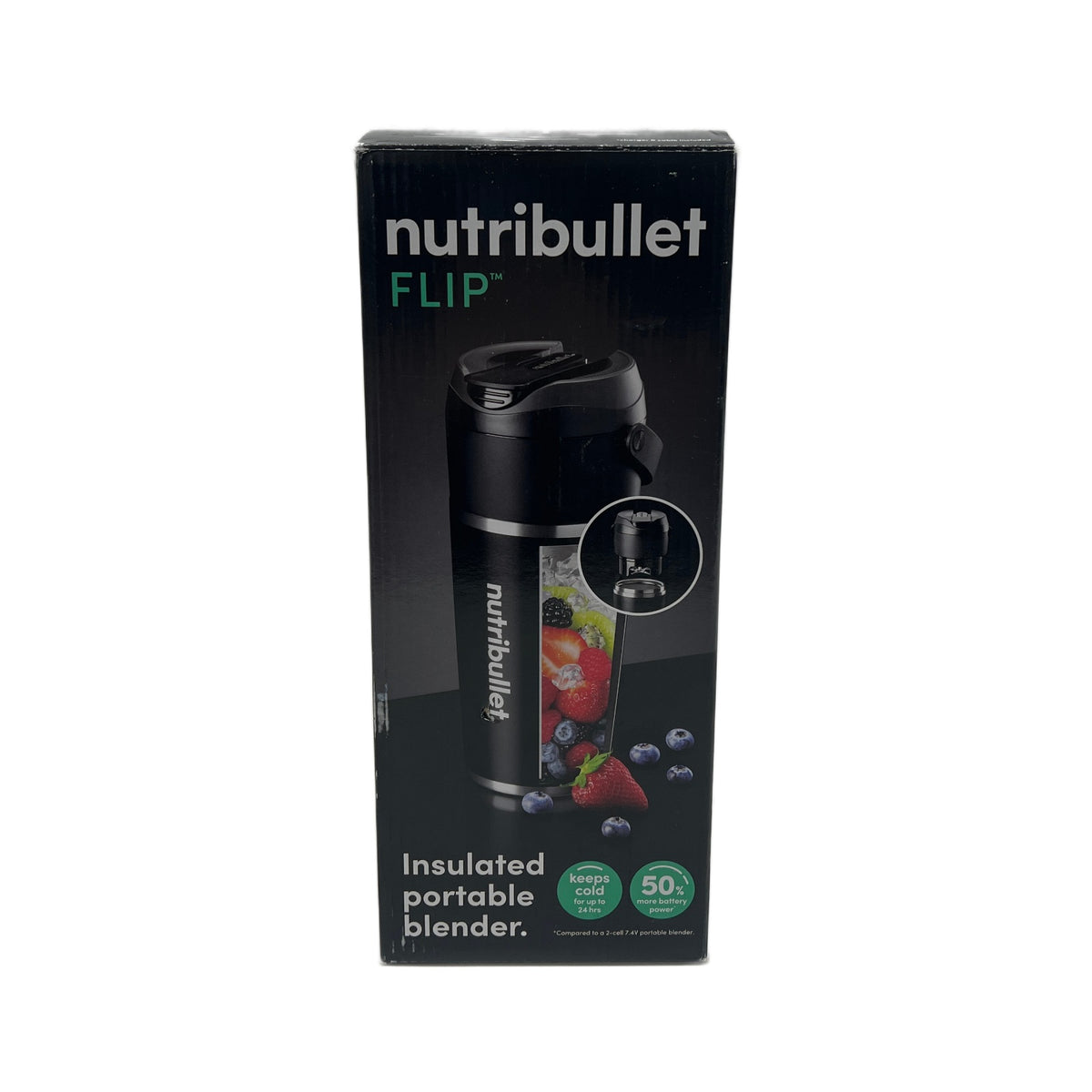 Nutribullet NBP016B Frullatore nutribullet Flip NBP016B - Frullatore portatile con tazza termica 590 ml, USB-C, nero