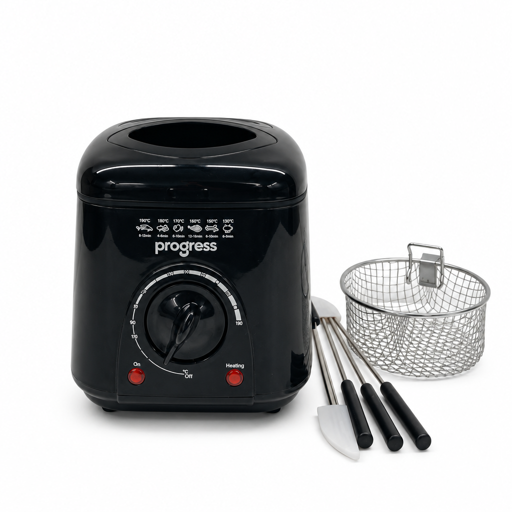 Progress EK6753FP Friggitrice e fonduta 2 in 1, 1 L, 950 W, 190 °C
