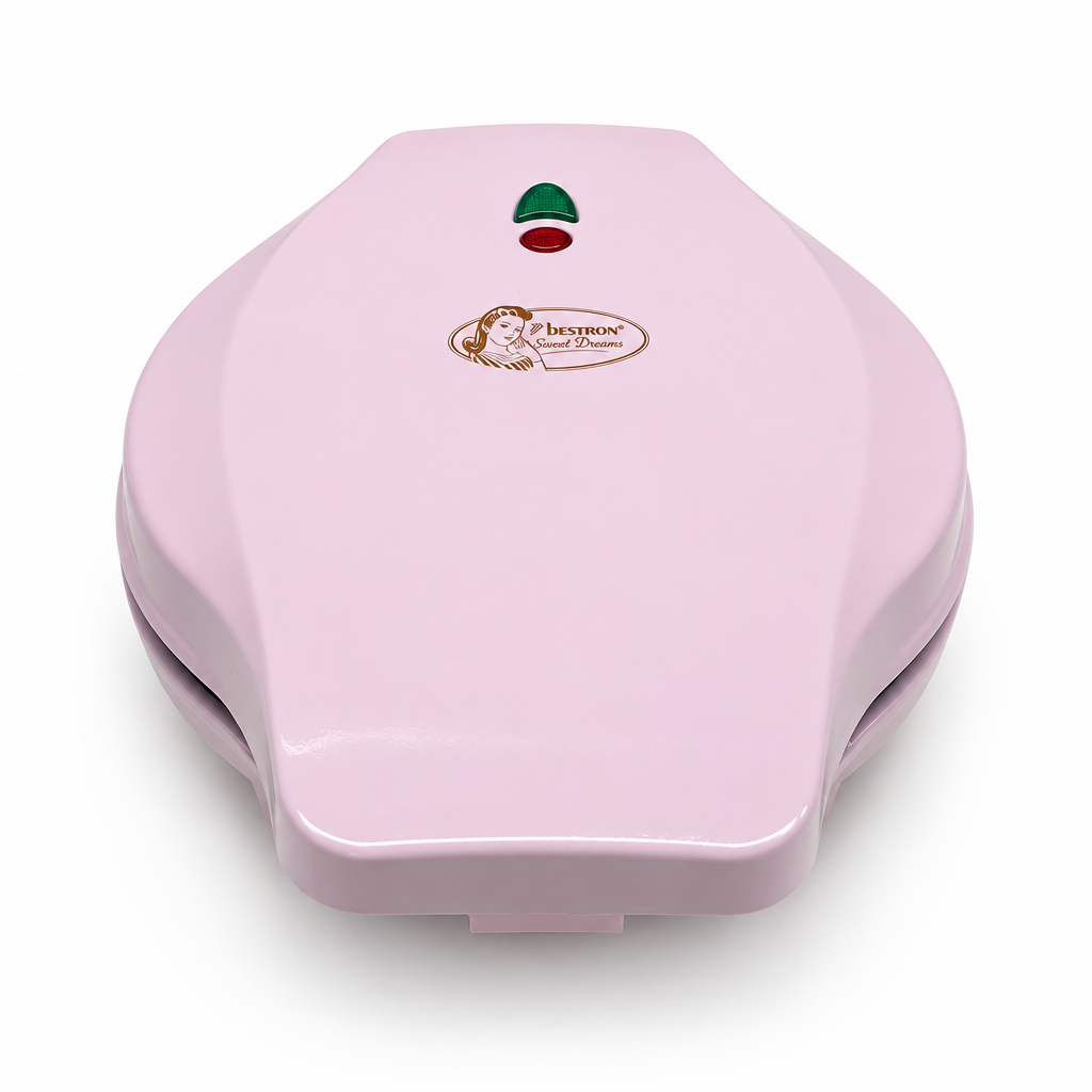 Bestron ASW217 Sweet Dreams Piastra per Waffle a Cuore 700 W Rosa