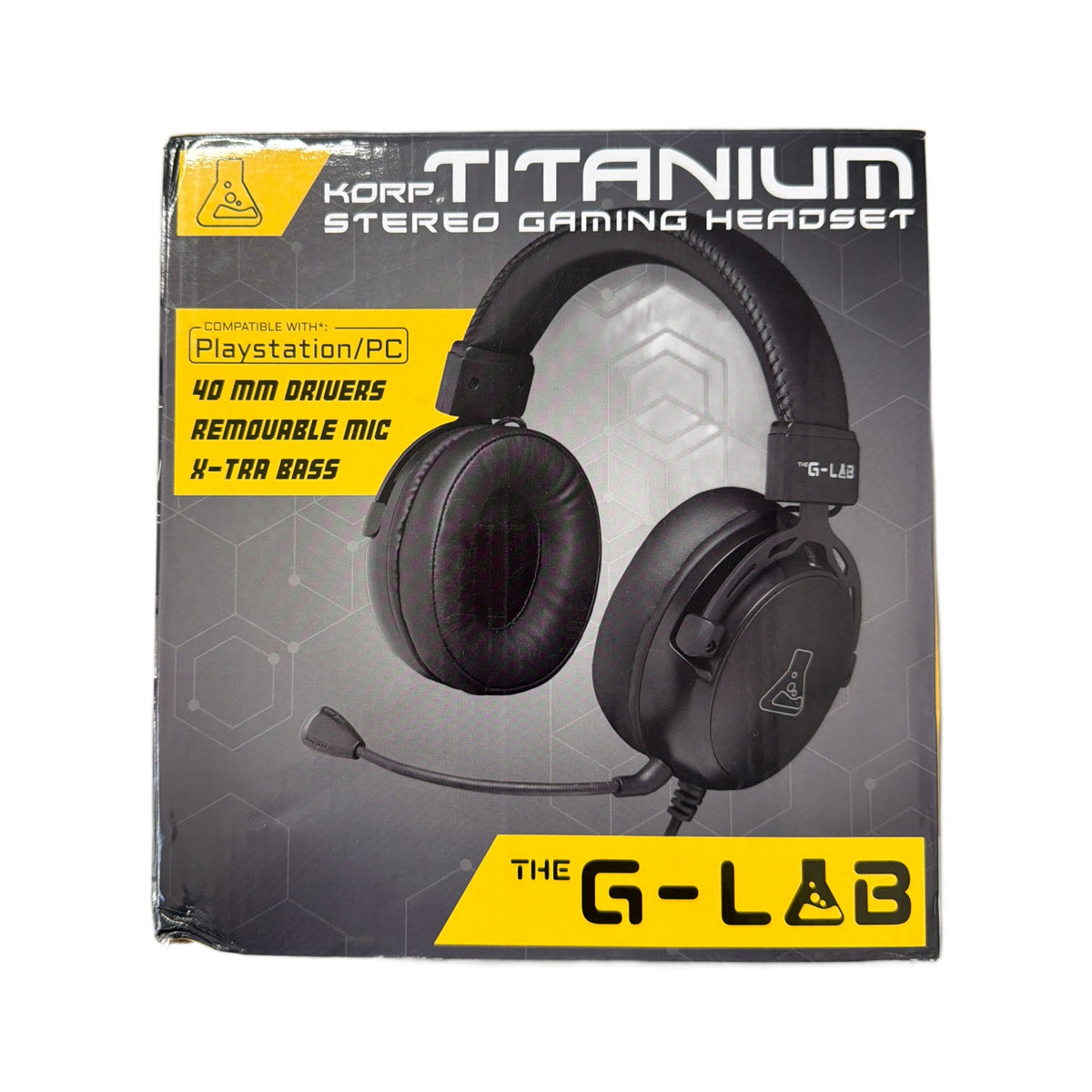 The G-Lab Korp Titanium Cuffie / headset The G-Lab Korp Titanium - Cuffia gaming con jack 3,5 mm e microfono rimovibile
