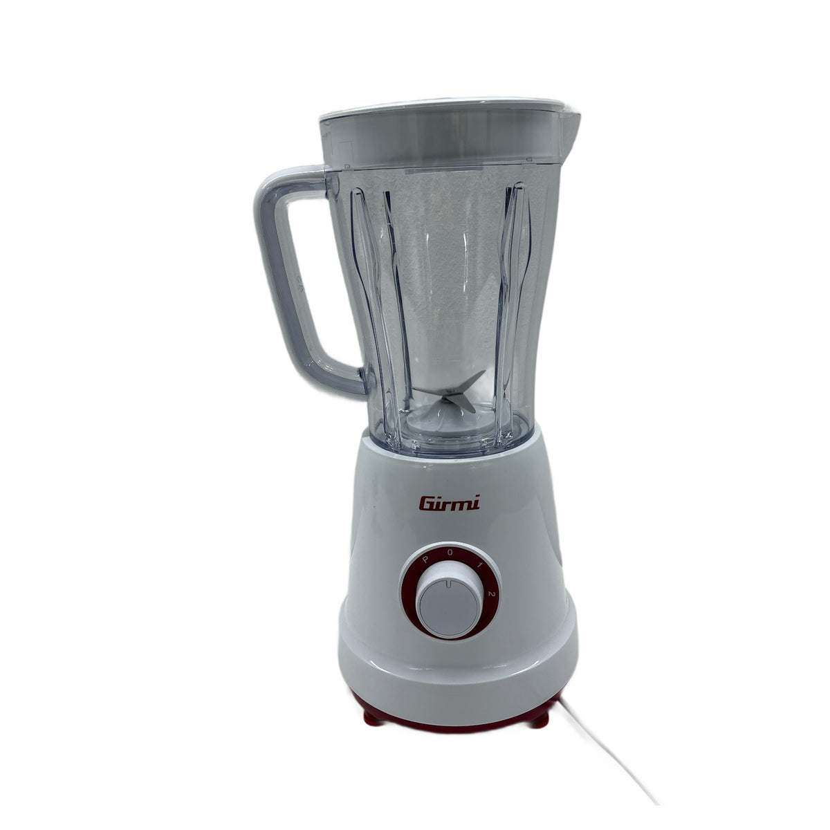 Girmi FR46 Frullatore Girmi FR46 Frullatore Elettrico 1,5 L con 2 Velocità e Funzione Pulse, Bianco/Rosso