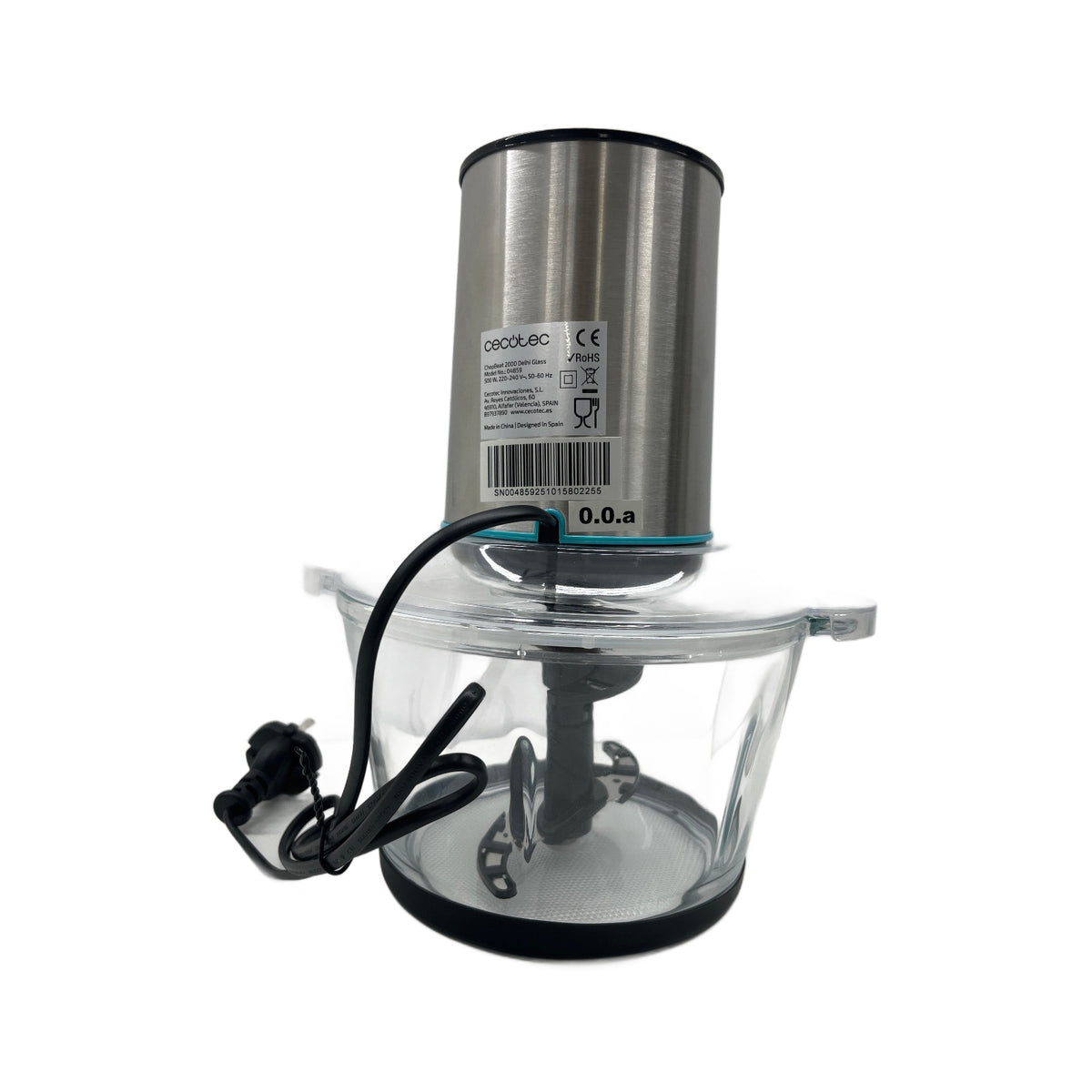 Cecotec ChopBeat 2000 Delhi Glass Elettrodomestico Cecotec ChopBeat 2000 Delhi Glass - Tritatutto elettrico 500 W, ciotola 50