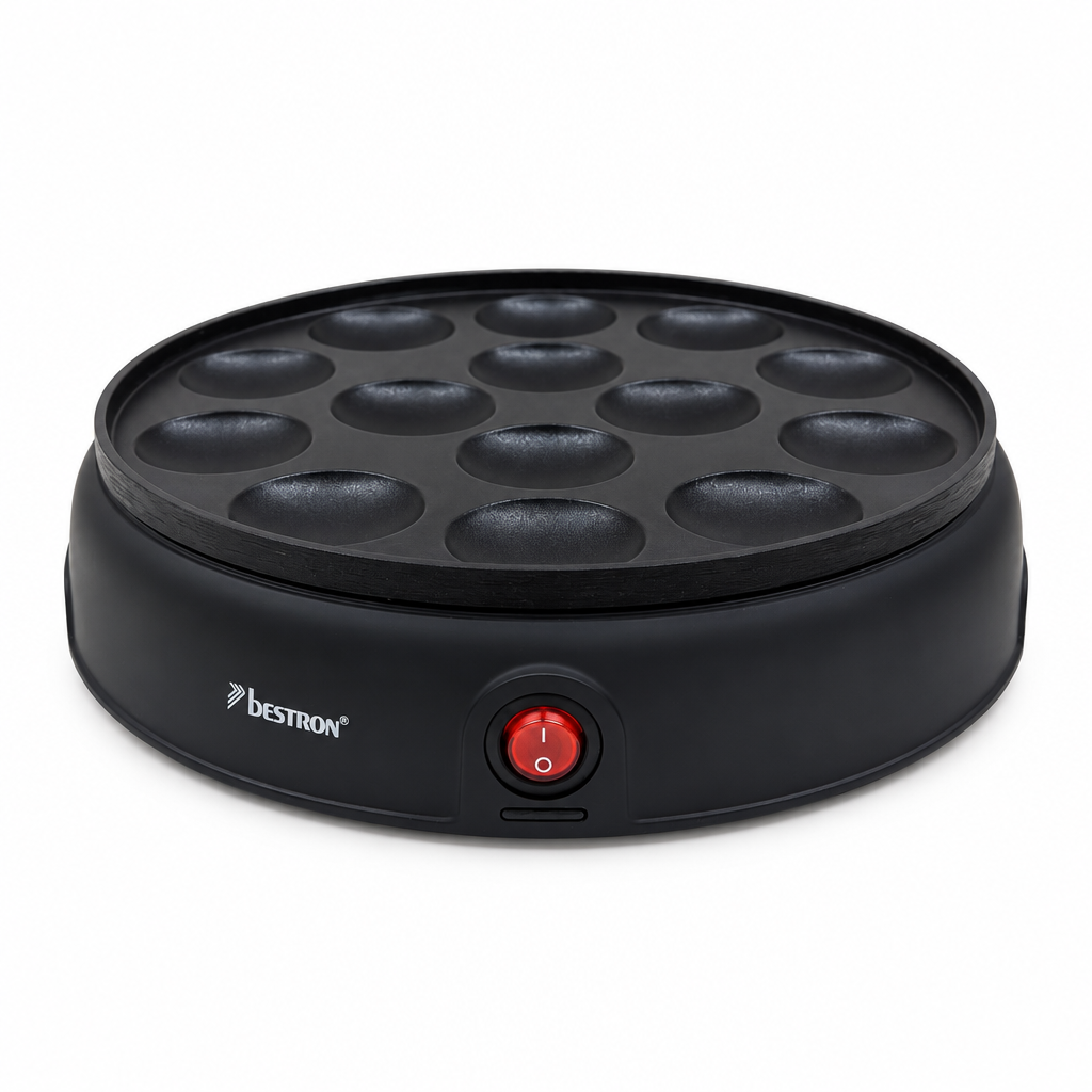 Bestron APFM700Z Crepiera / piastra crêpe Bestron APFM700Z macchina per poffertjes — collezione Sweet Dreams, nero