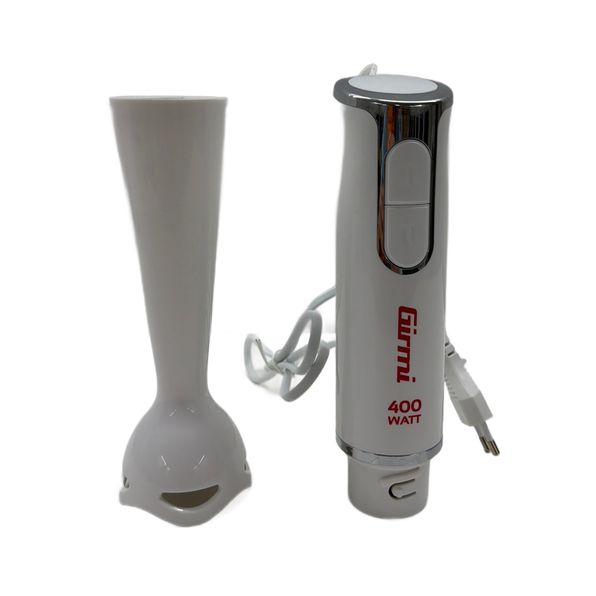 Girmi MX17 Frullatore a immersione Girmi MX17 Frullatore a Immersione 400 W con Kit 3 in 1, Bianco e Grigio