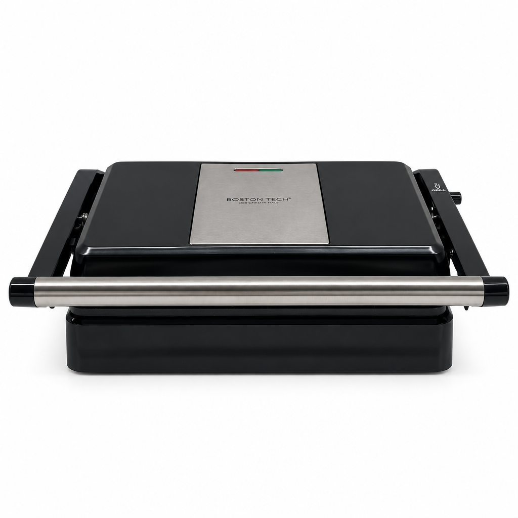 Boston Tech HK180 Grill Master 3 in 1 Griglia Elettrica, Tostiera e Piastra per Panini 1000W