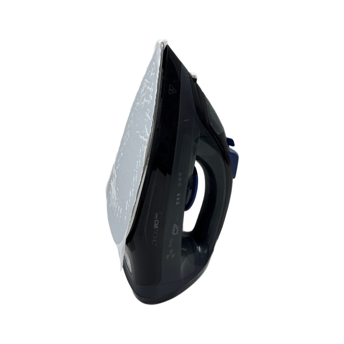 Clatronic DB 3703 Ferro da stiro Ferro da stiro a vapore Clatronic DB 3703 con piastra in acciaio inox, nero/blu