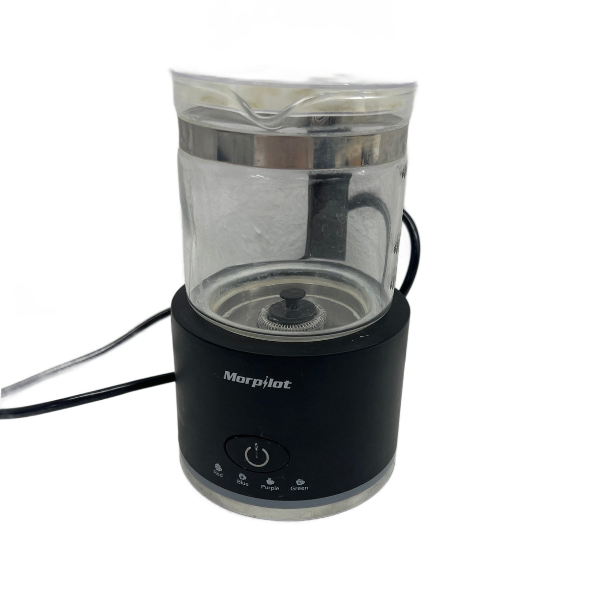 Morpilot Non applicabile Montalatte Morpilot Montalatte Elettrico in Vetro 500 ml 4 in 1 Design Diviso Nero